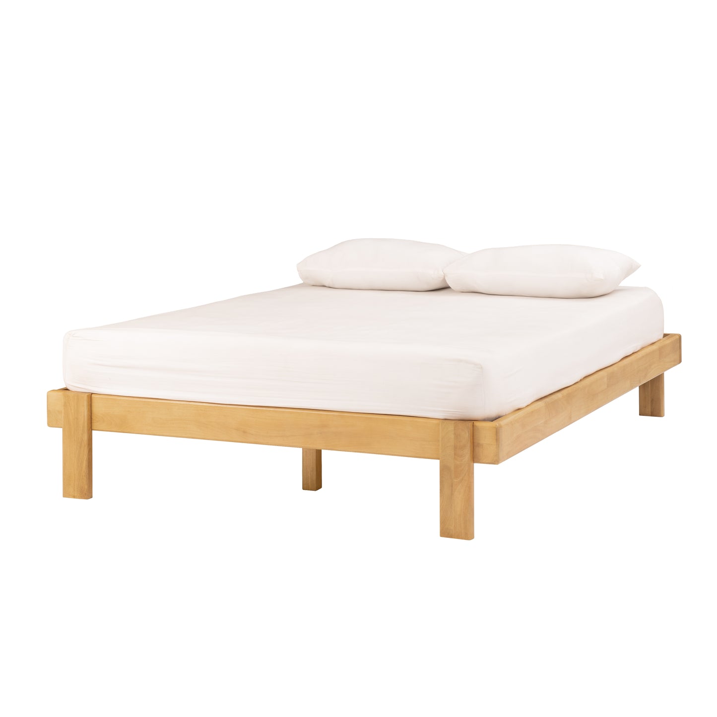 Parson Solid Wood Queen Platform Bed - light blonde