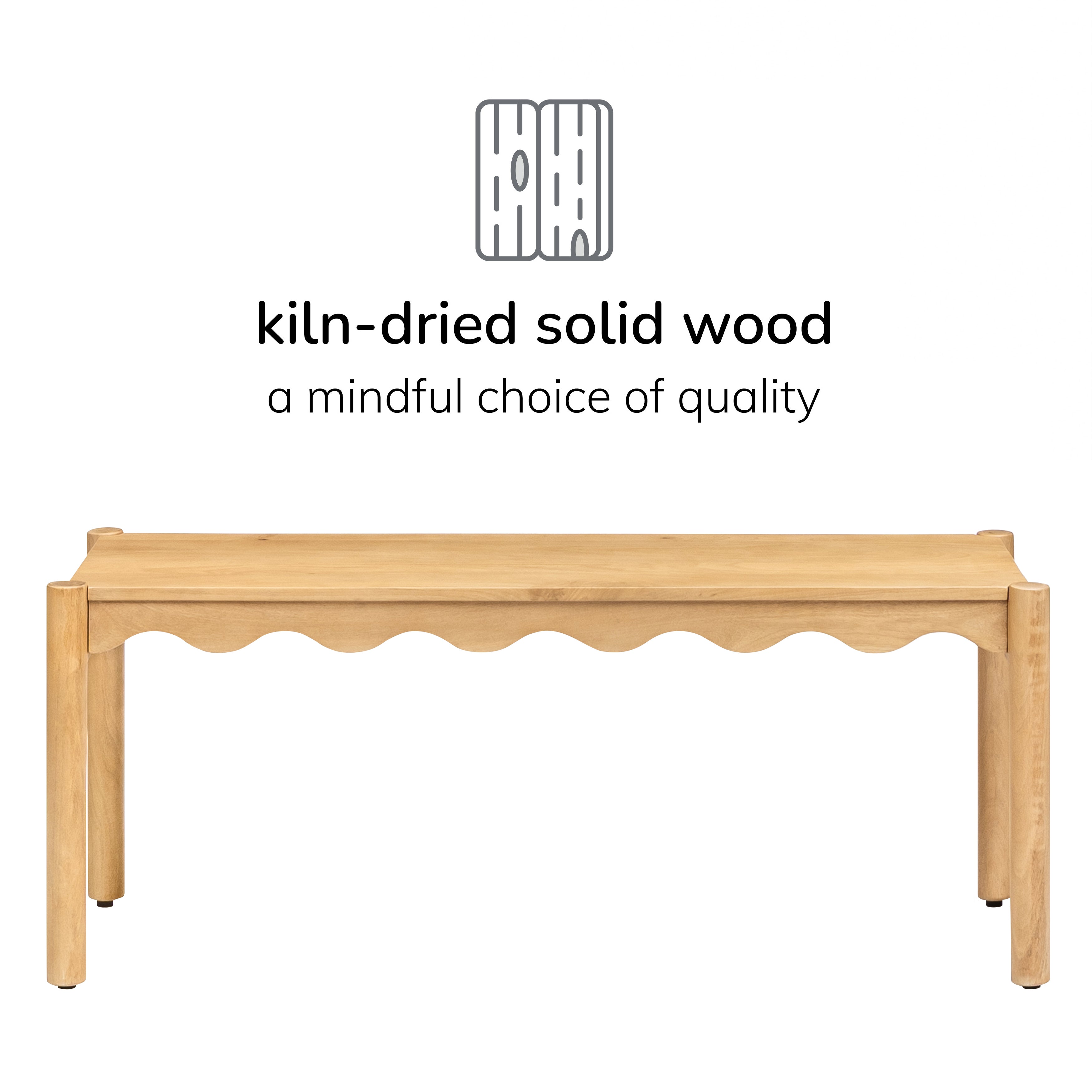 Tilly Solid Wood Bench - Light Blonde