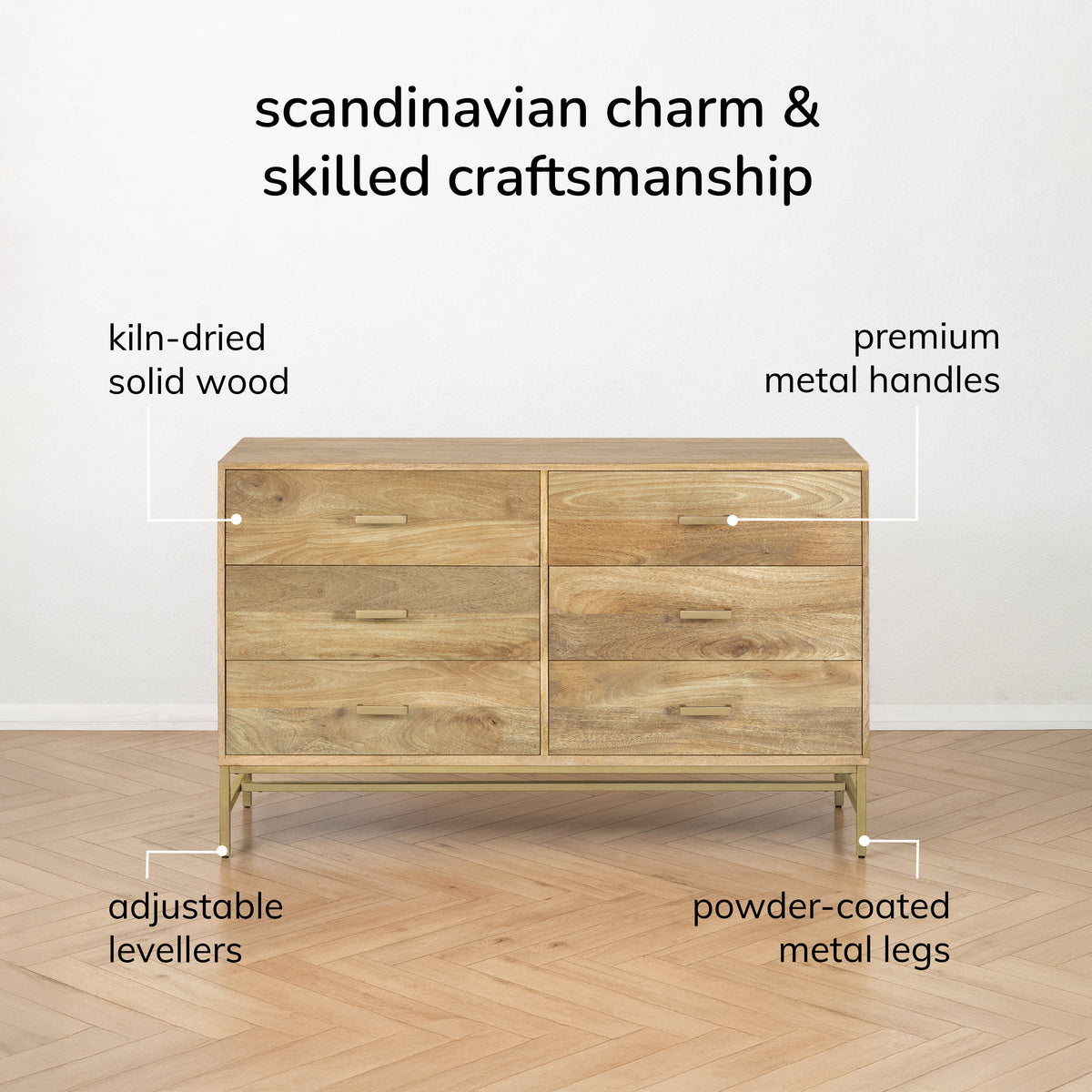 Leah Chest of Drawers - Natural