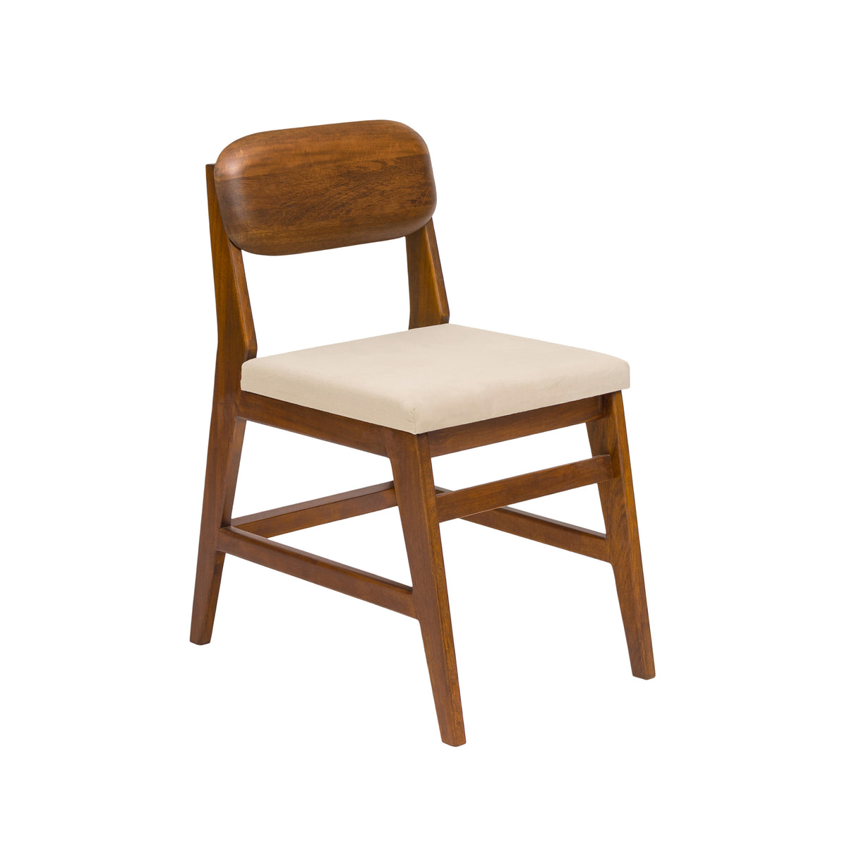 Zuri Solid Wood & Upholstery Dining Accent Chair - Walnut
