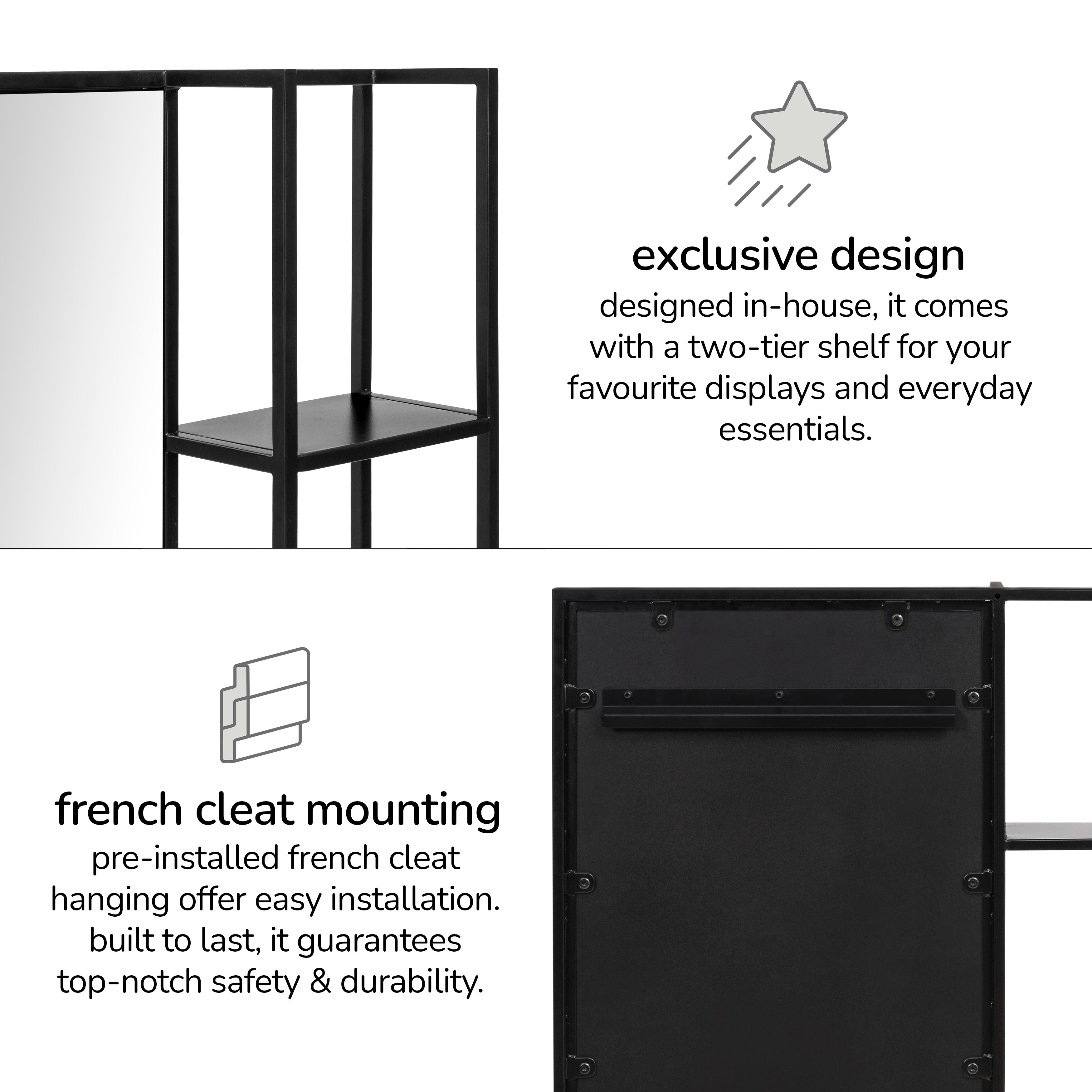 Gatsby Accent Wall Mirror - Black