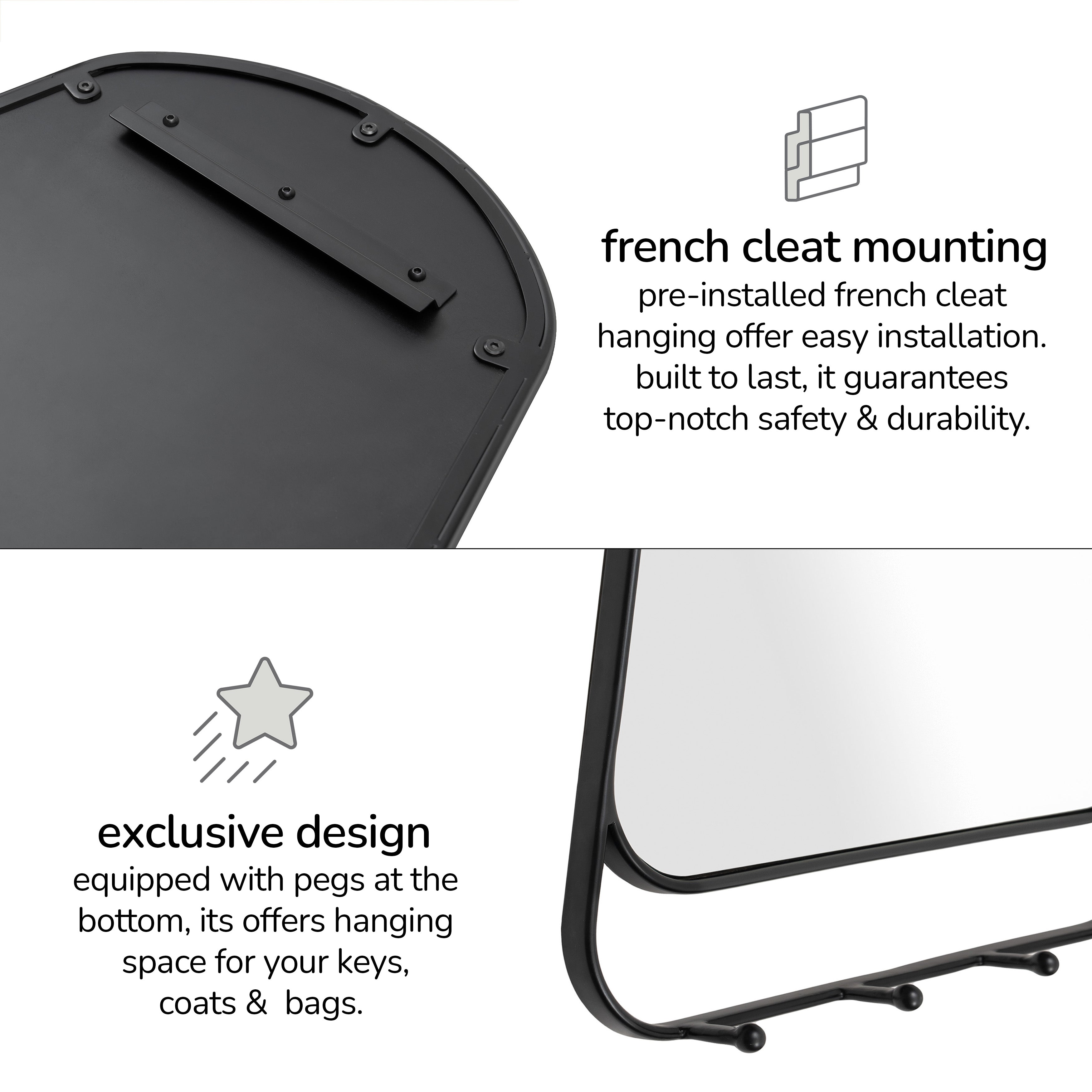 Harrison Accent Wall Mirror - Black