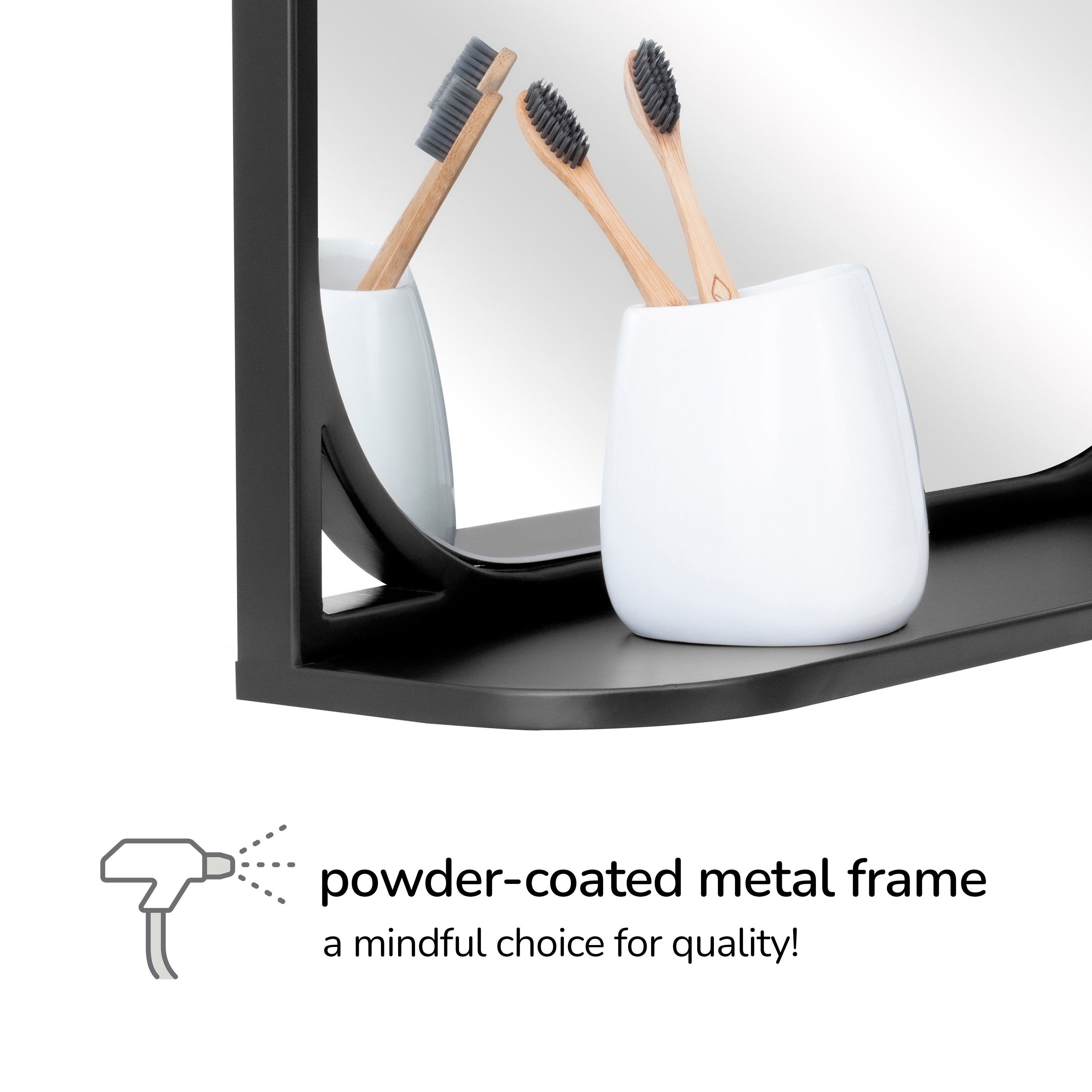 Como Accent Wall Mirror - Black