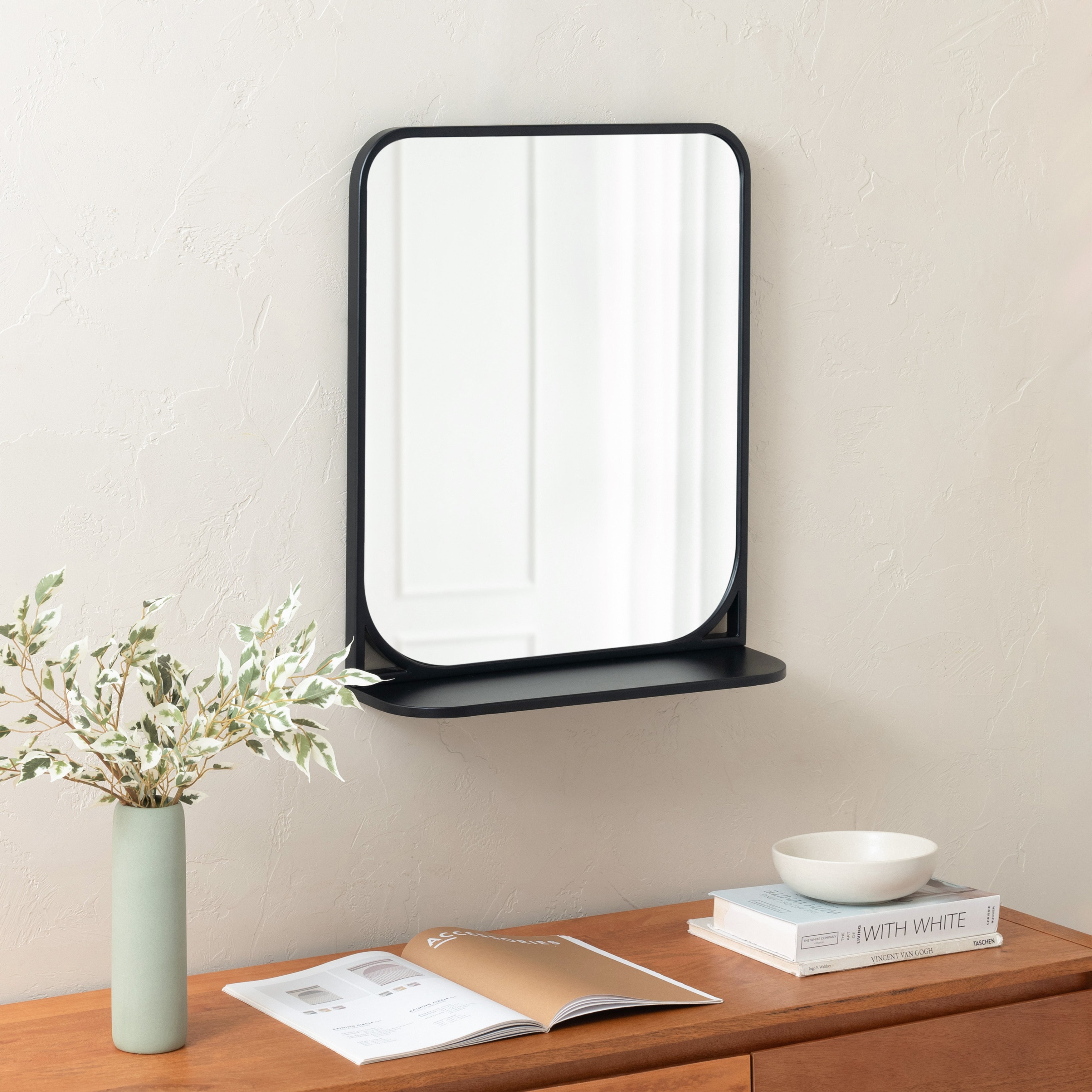 Como Accent Wall Mirror - Black