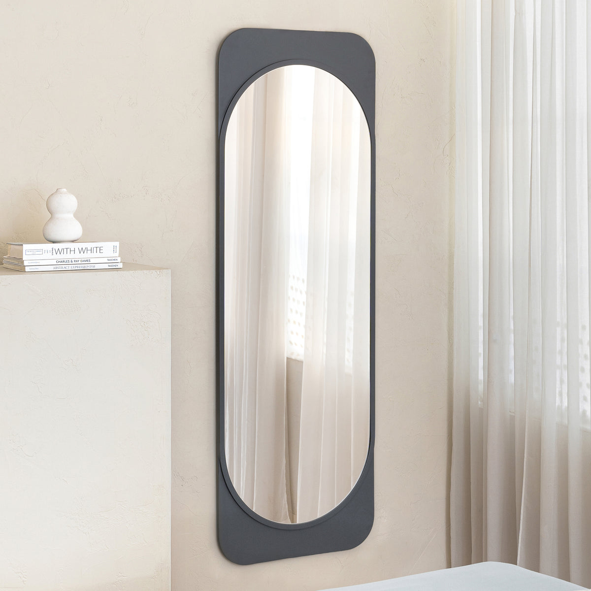 Dora Accent Wall Mounted Mirror - Grey