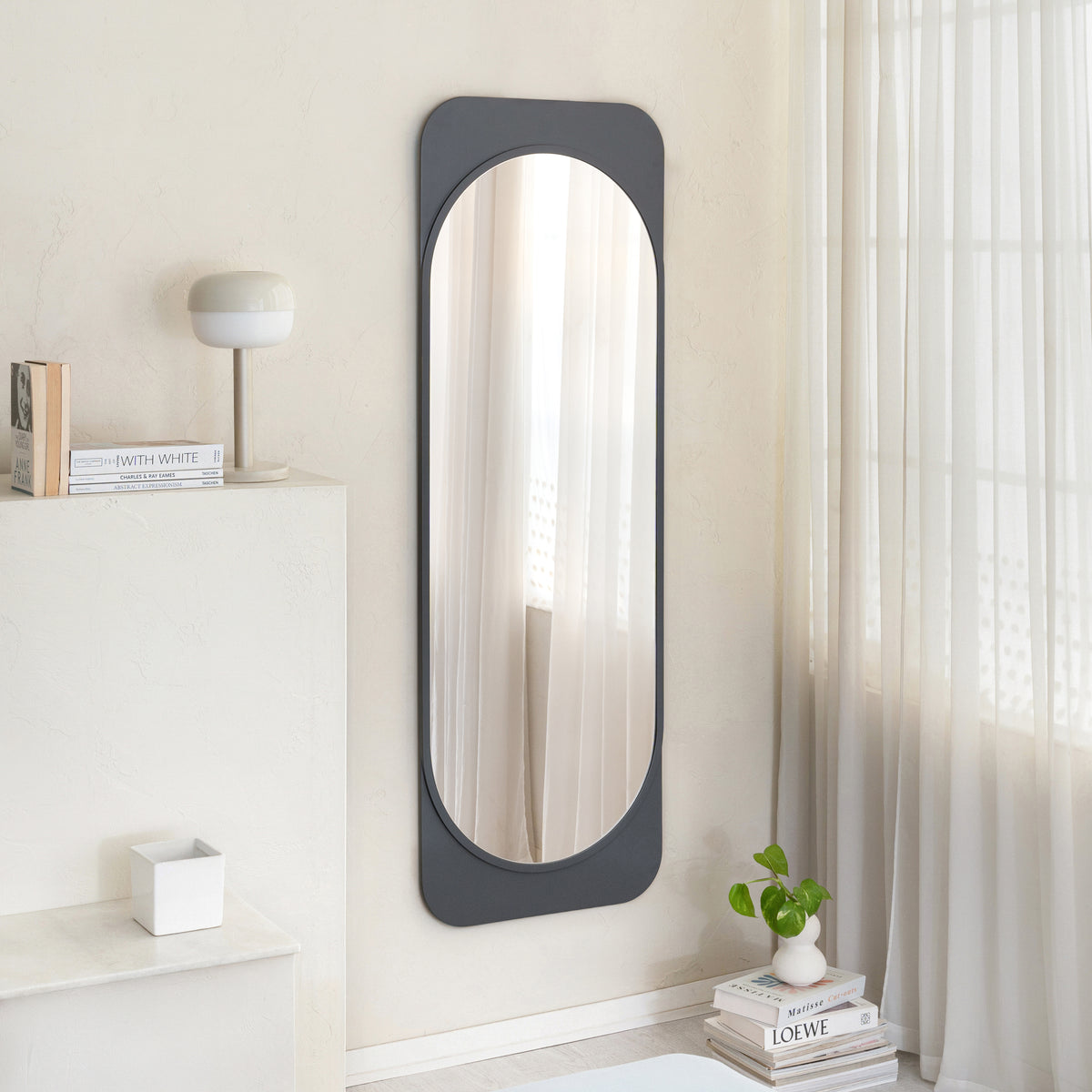Dora Accent Wall Mounted Mirror - Grey
