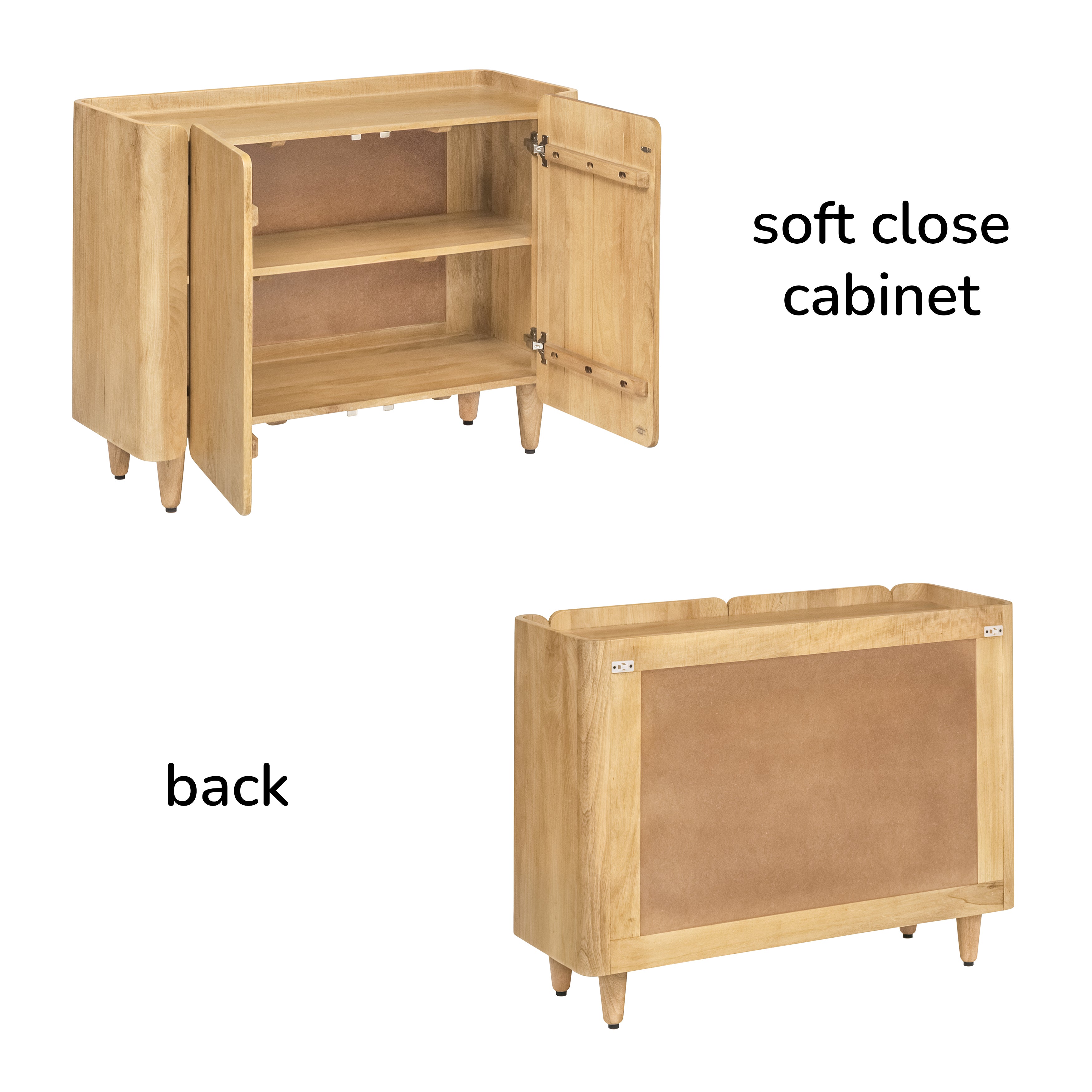 Rufus Solid Wood Sideboard - Light Blonde