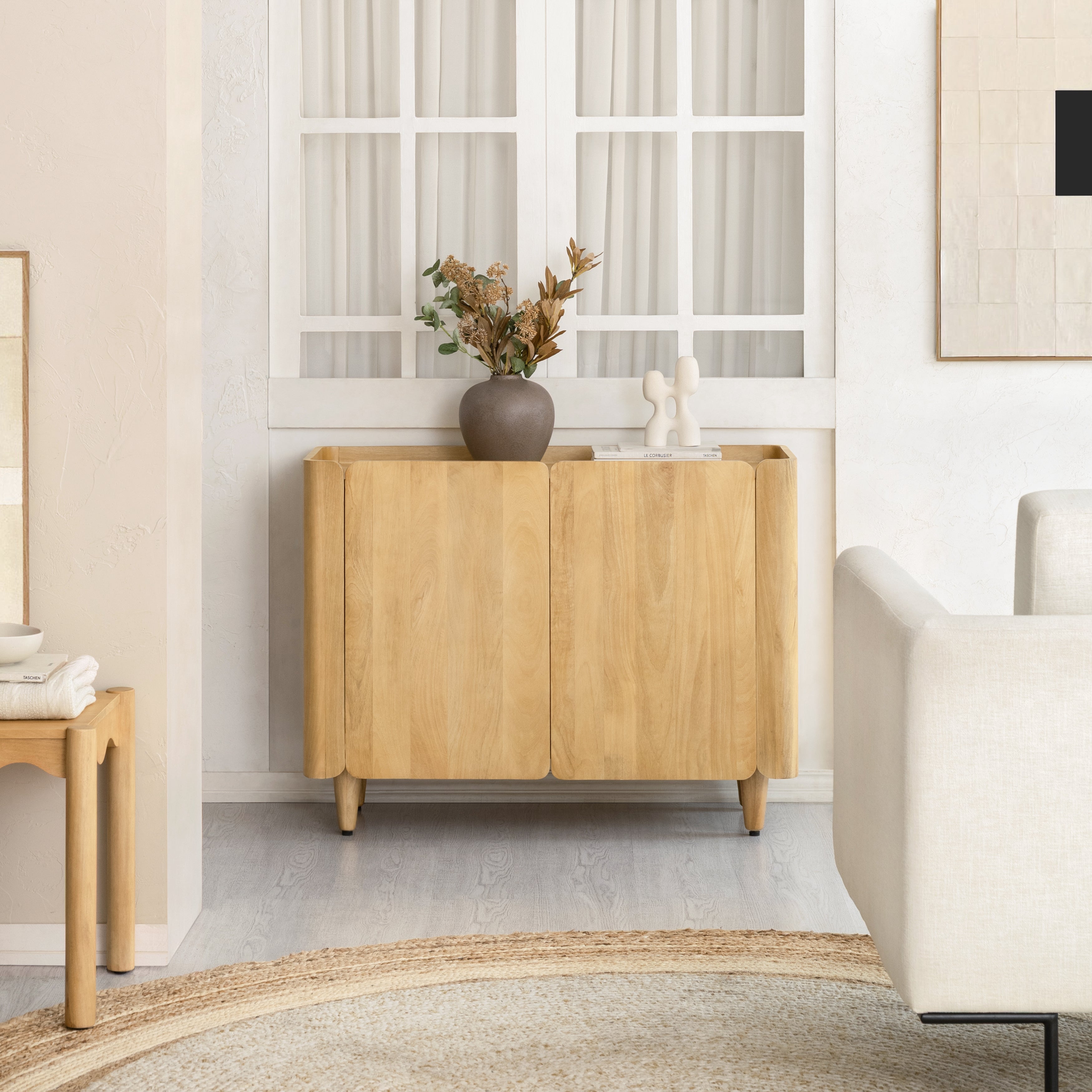Rufus Solid Wood Sideboard - Light Blonde