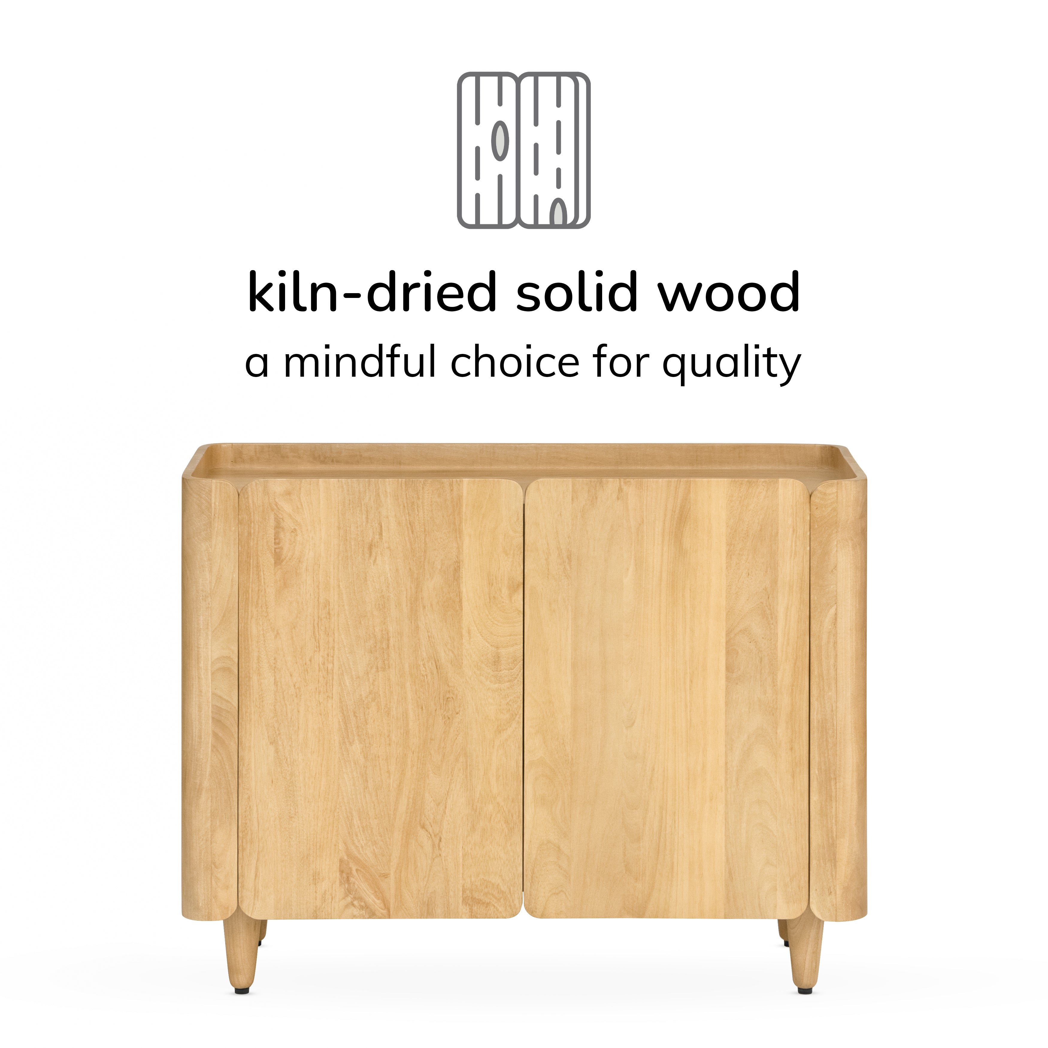 Rufus Solid Wood Sideboard - Light Blonde