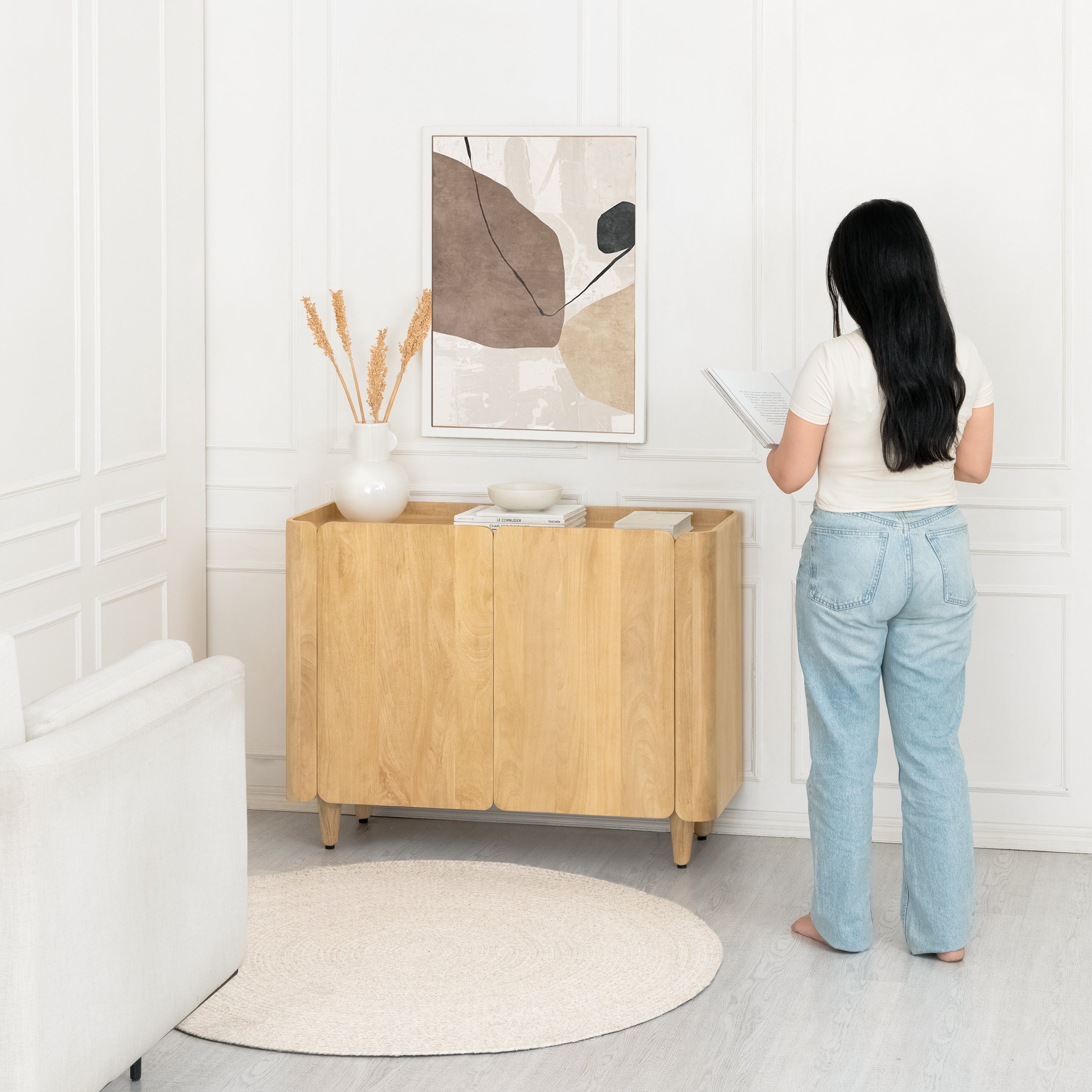 Rufus Solid Wood Sideboard - Light Blonde