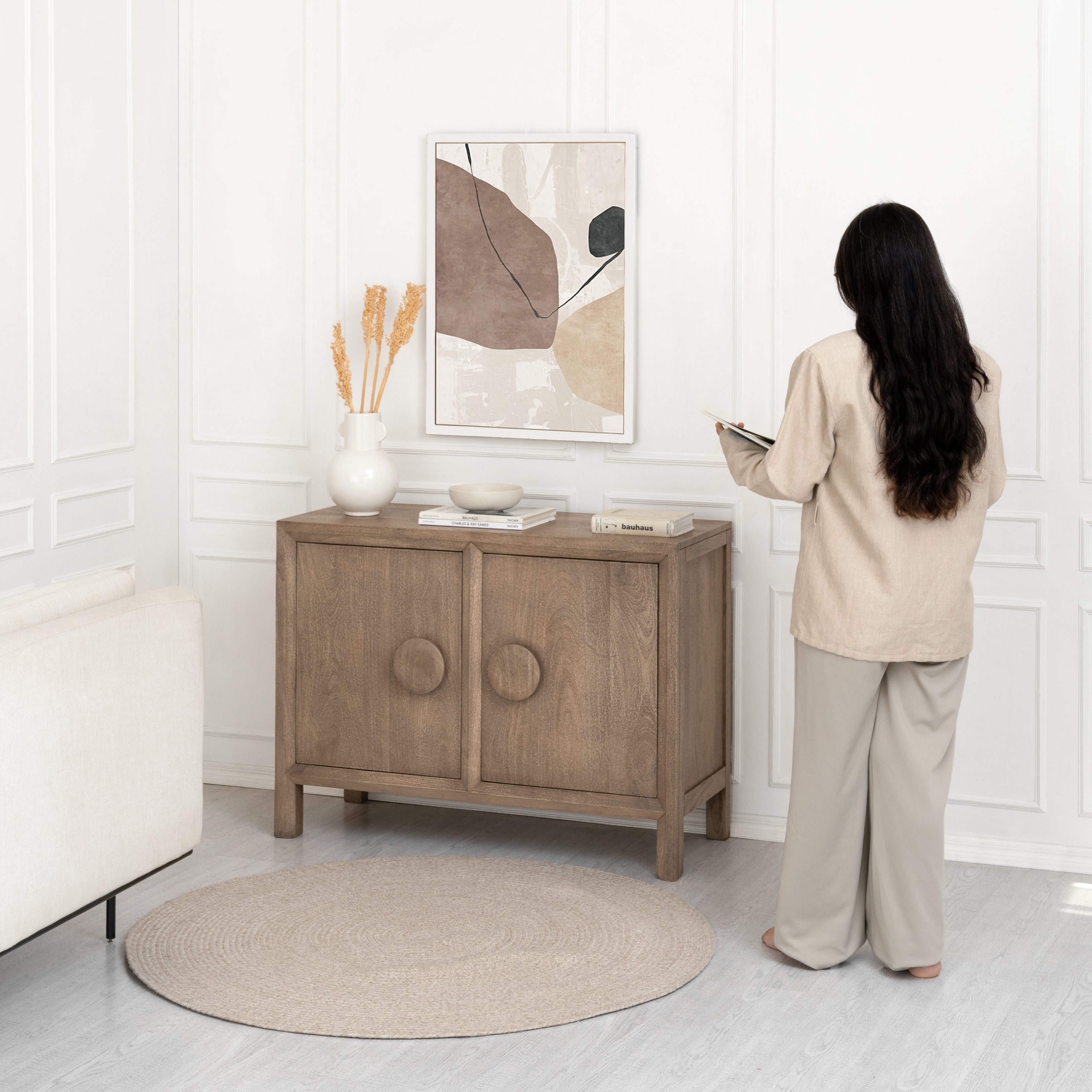 Bobby Solid Wood Sideboard - Textured Brown