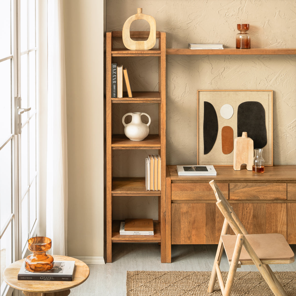 Carlton Solid Wood Bookcases - Mid Tone Honey