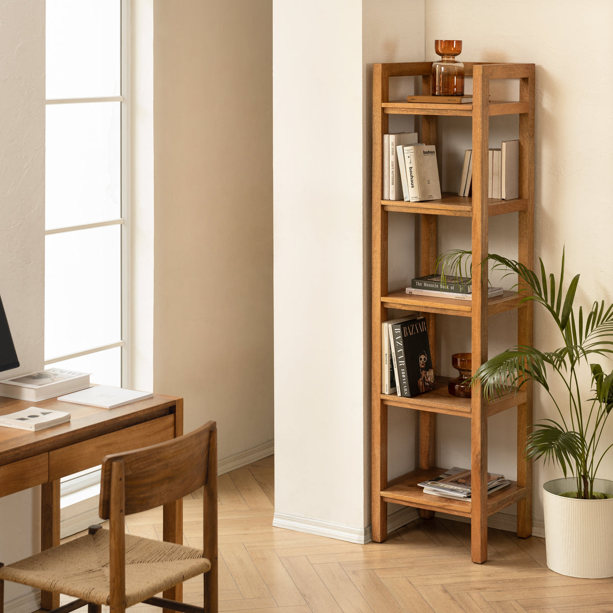 Carlton Solid Wood Bookcases - Mid Tone Honey