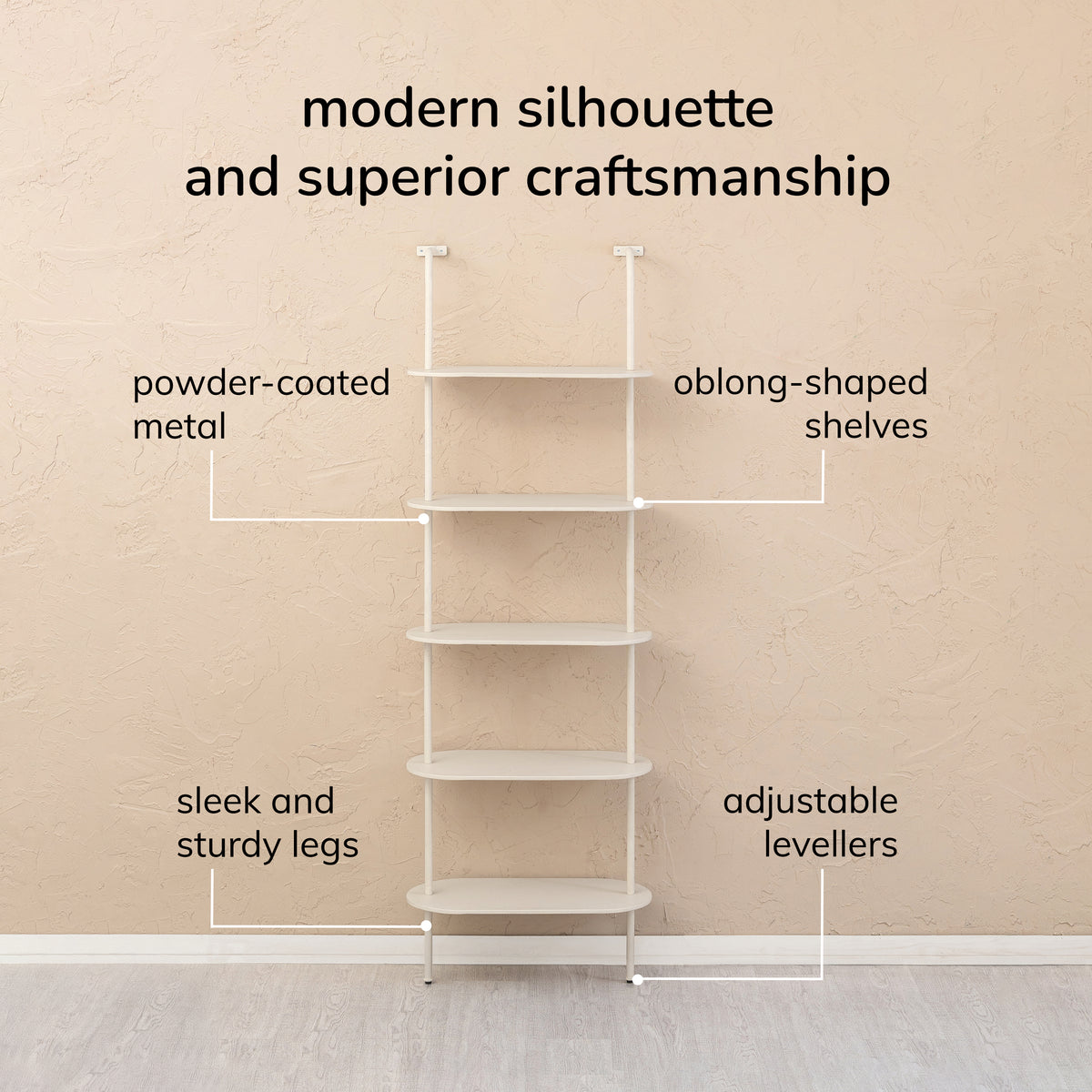 Monty Iron Bookcase - Chalk White