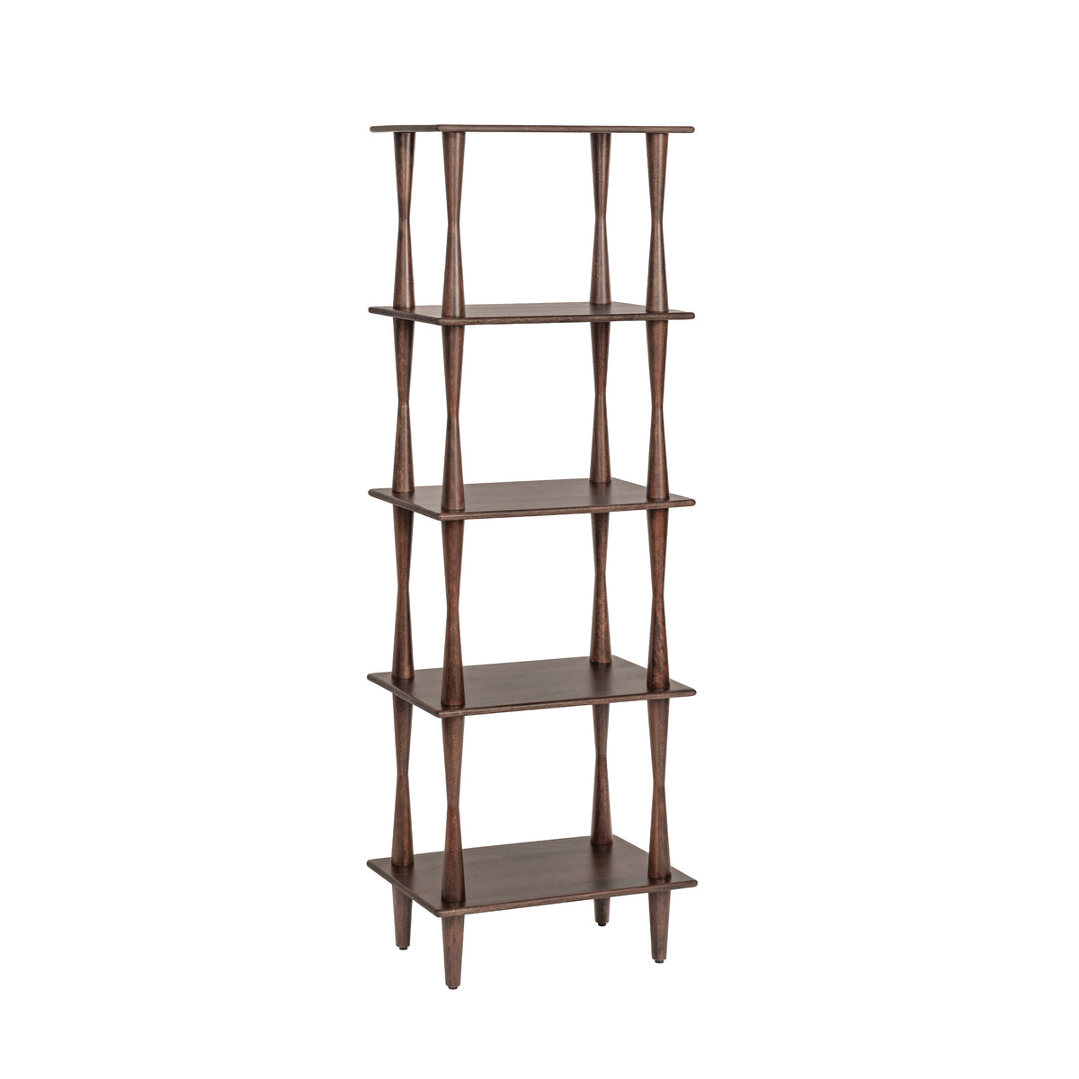 Kenzie Solid Wood Bookcase - Espresso