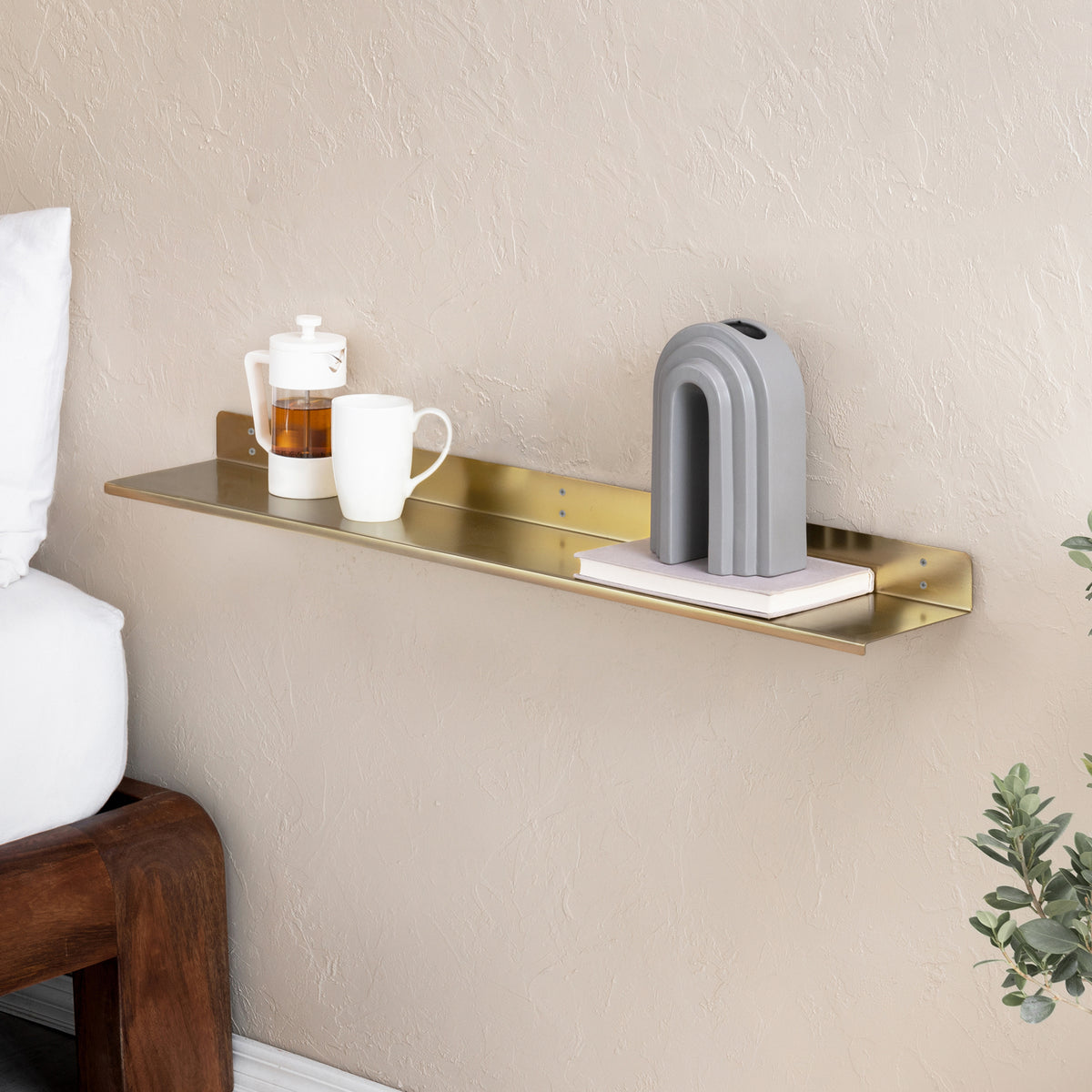 Billy Wall Mounted Shelf - Large - Gold