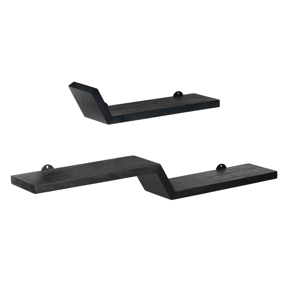 Penny Set of 2 Wall Mounted Shelves - Black