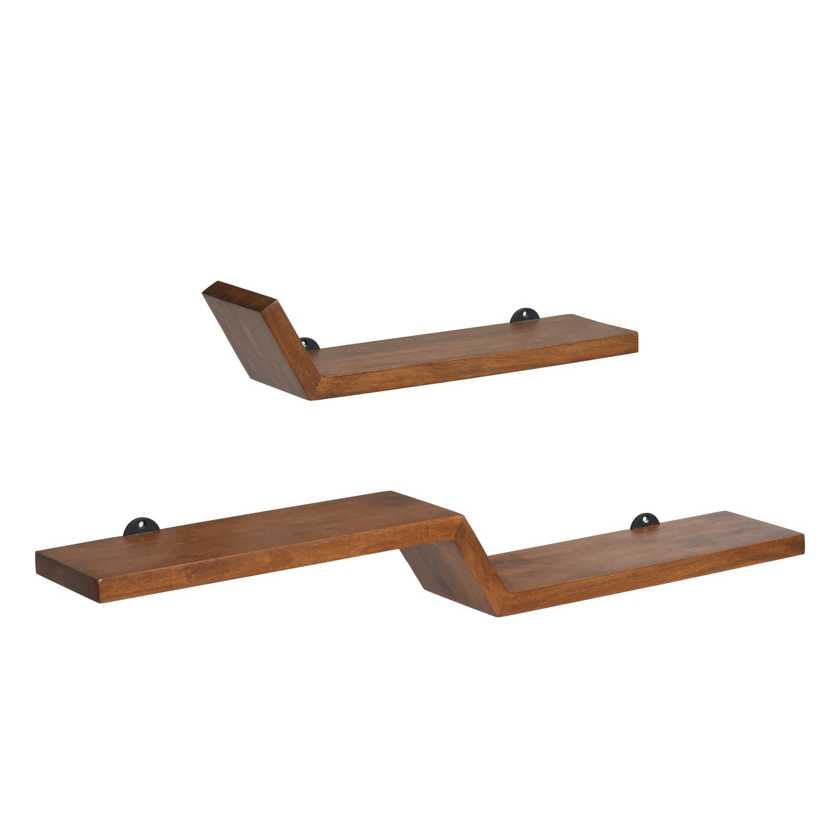 Penny Set of 2 Wall Mounted Shelves - Walnut