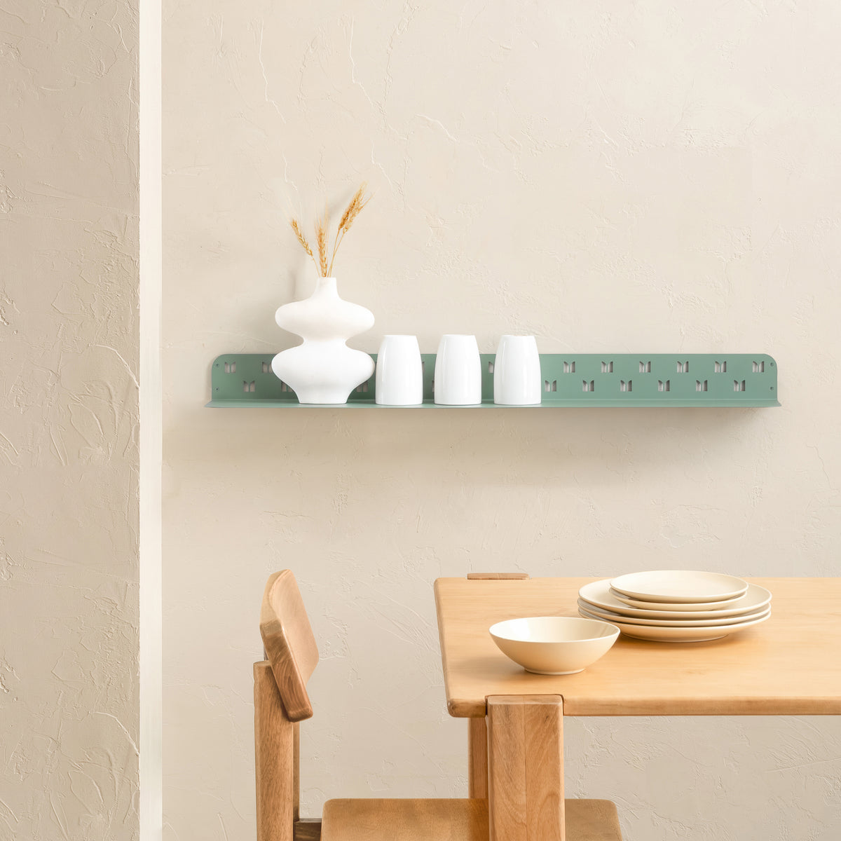 Pamela Wall Mounted Shelf - Large - Sage Green