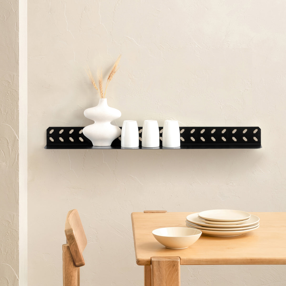 Ola Wall Mounted Shelf - Large - Black
