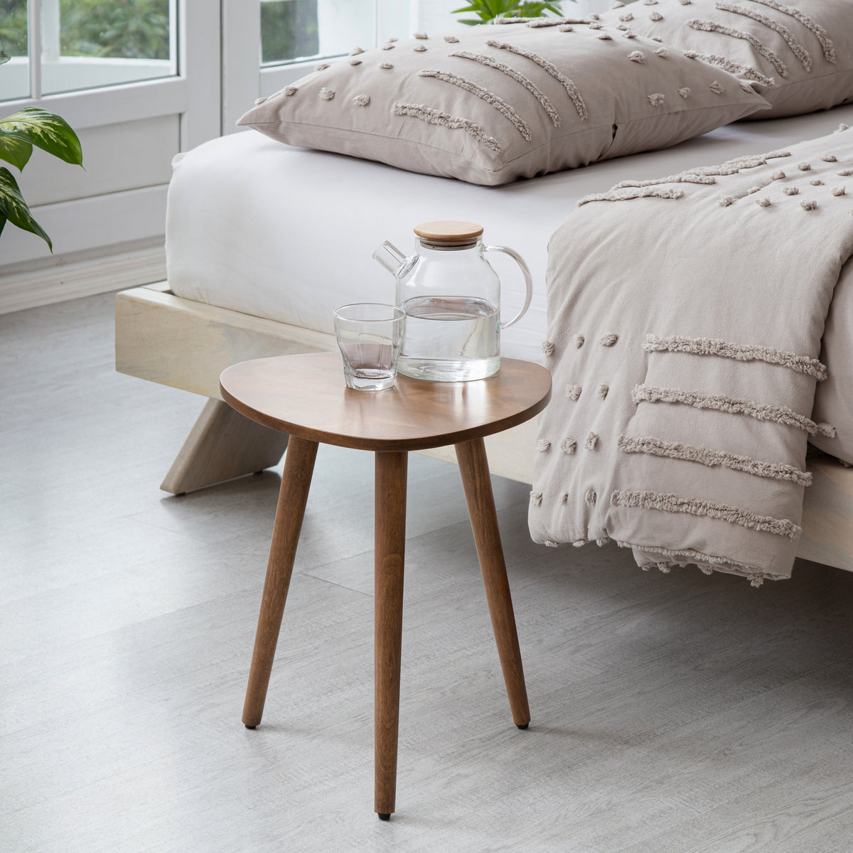 Tora End Table - Small - Walnut