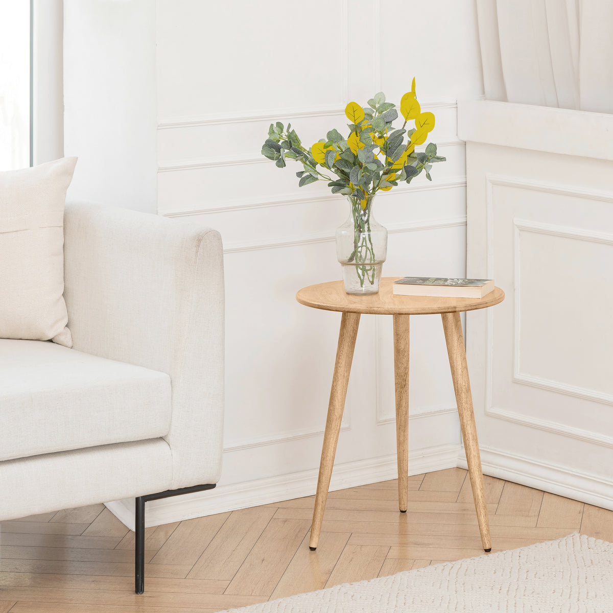 Judy Solid Wood End Table - Natural