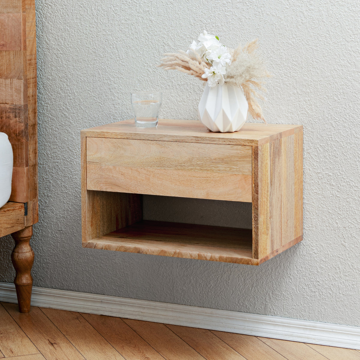 Idris Floating Nightstand - Natural
