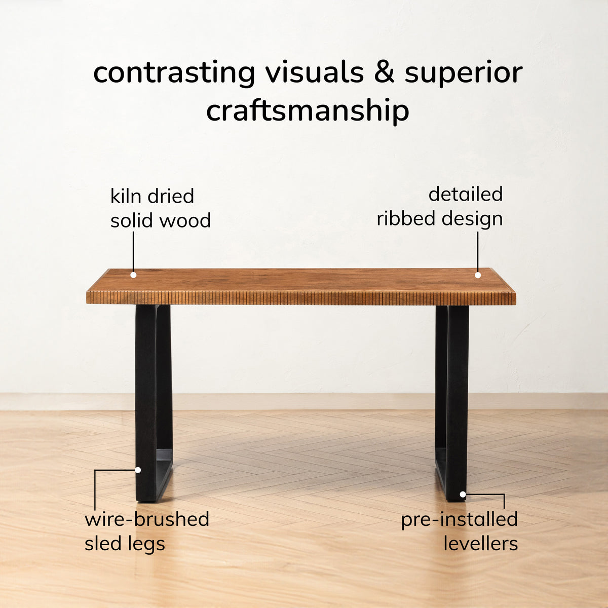 Margeaux Solid Wood Dining Table - Mid Tone Honey