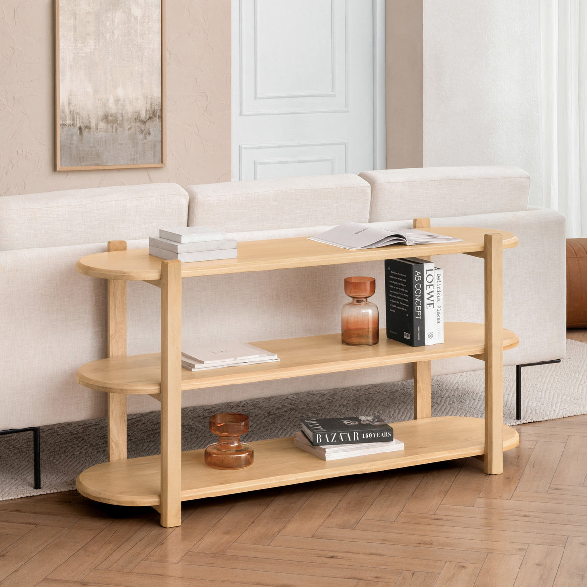 Dale Solid Wood Media Unit - Light Blonde