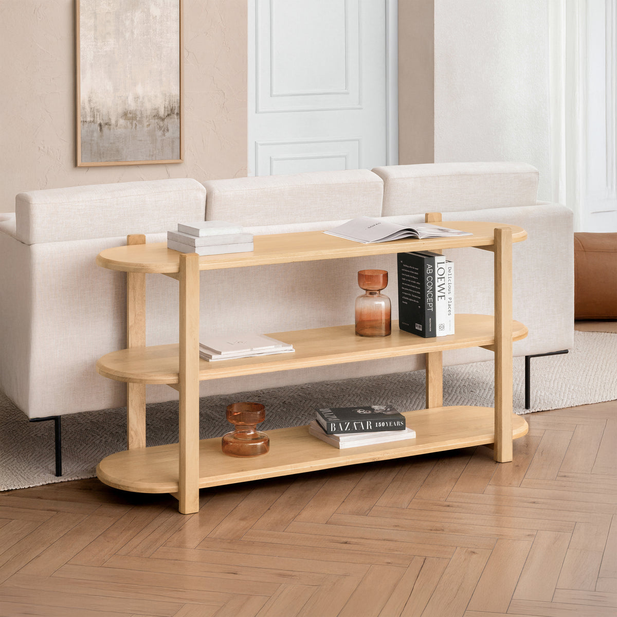 Dale Solid Wood Media Unit - Light Blonde