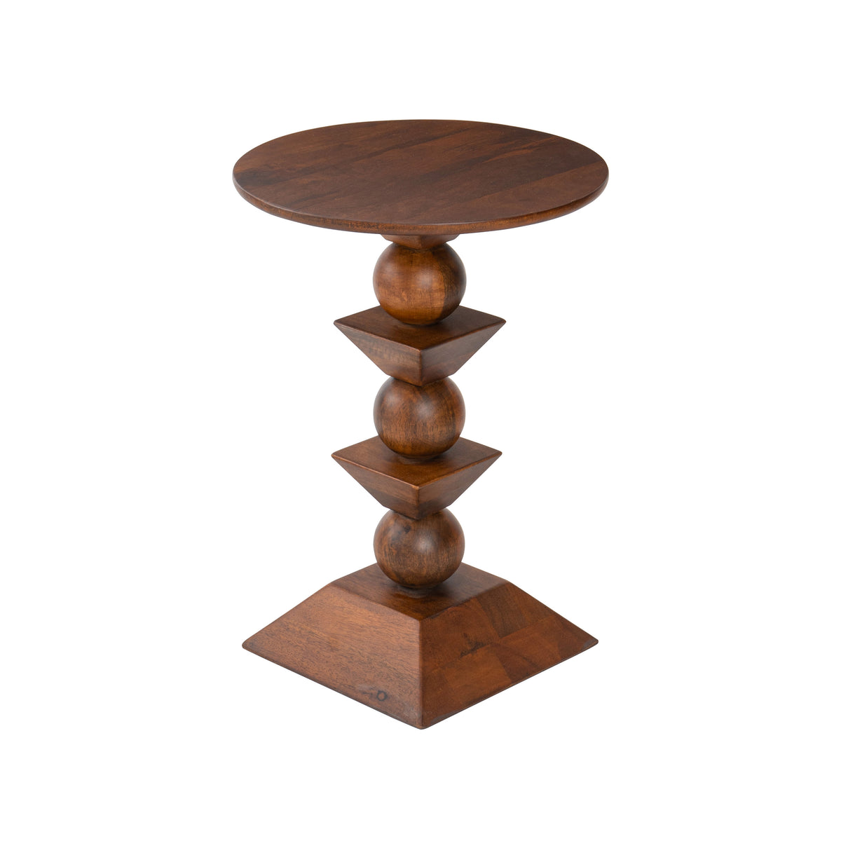 Gino Solid Wood End Table - Walnut
