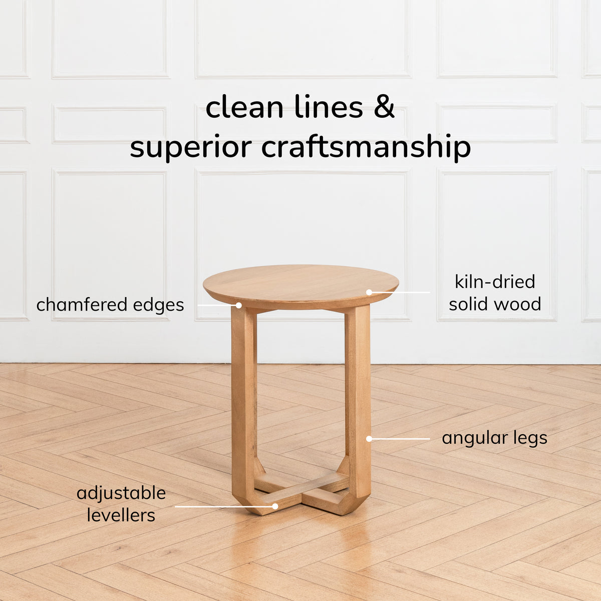 Forbes Solid Wood End Table - Blonde Natural