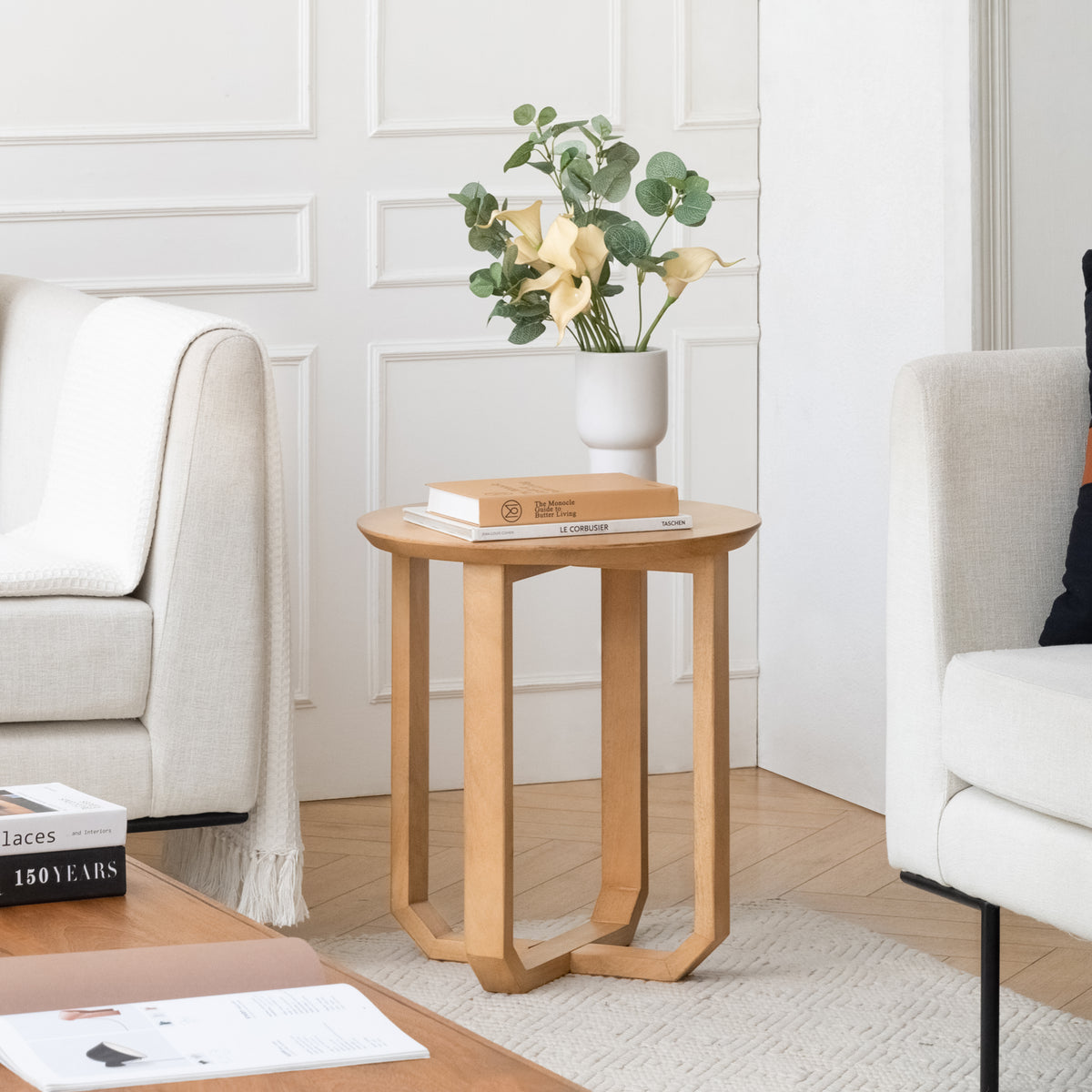 Forbes Solid Wood End Table - Blonde Natural