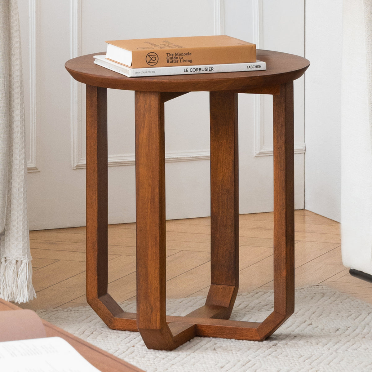 Forbes Solid Wood End Table - Walnut