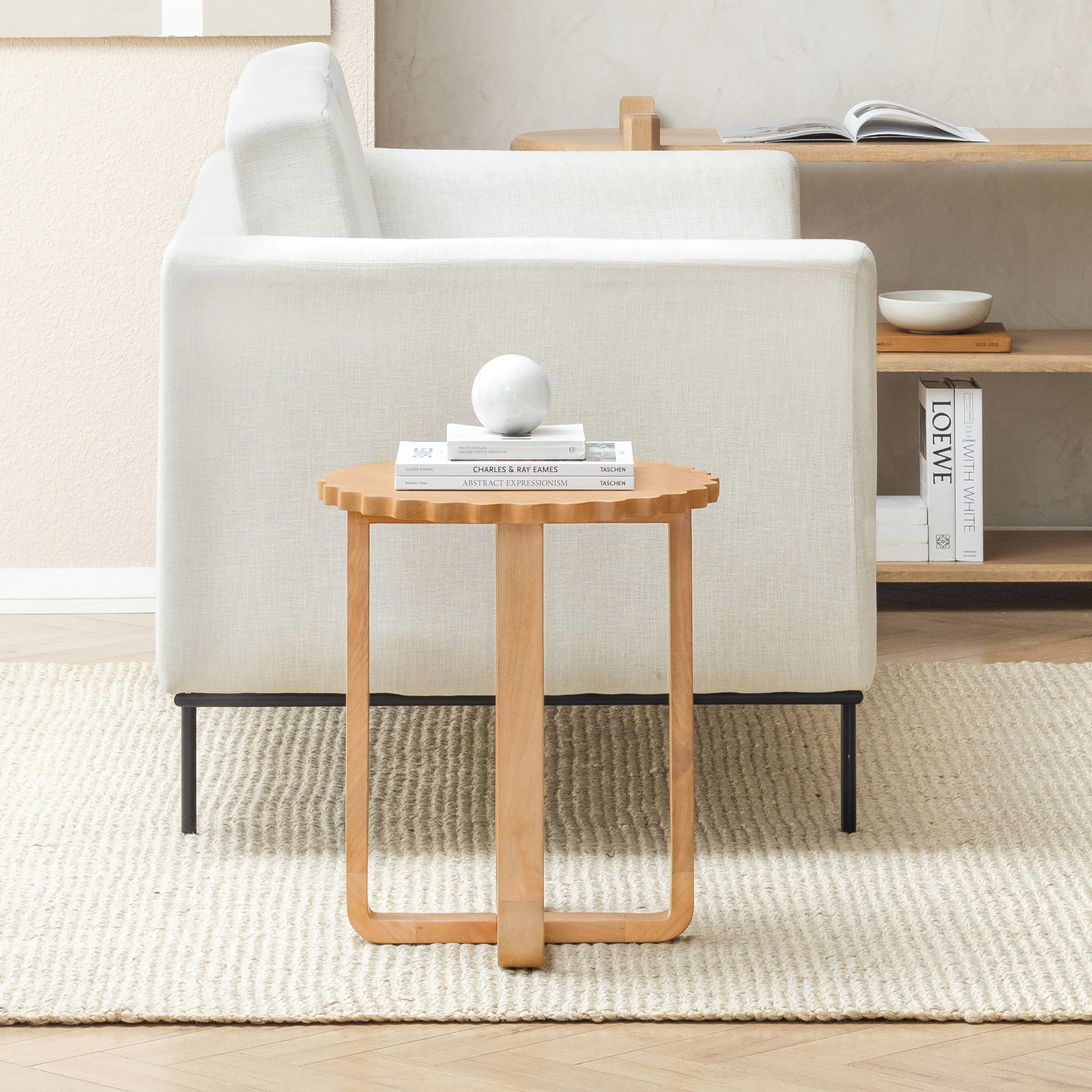 Camille Solid Wood End Table - Blonde Natural