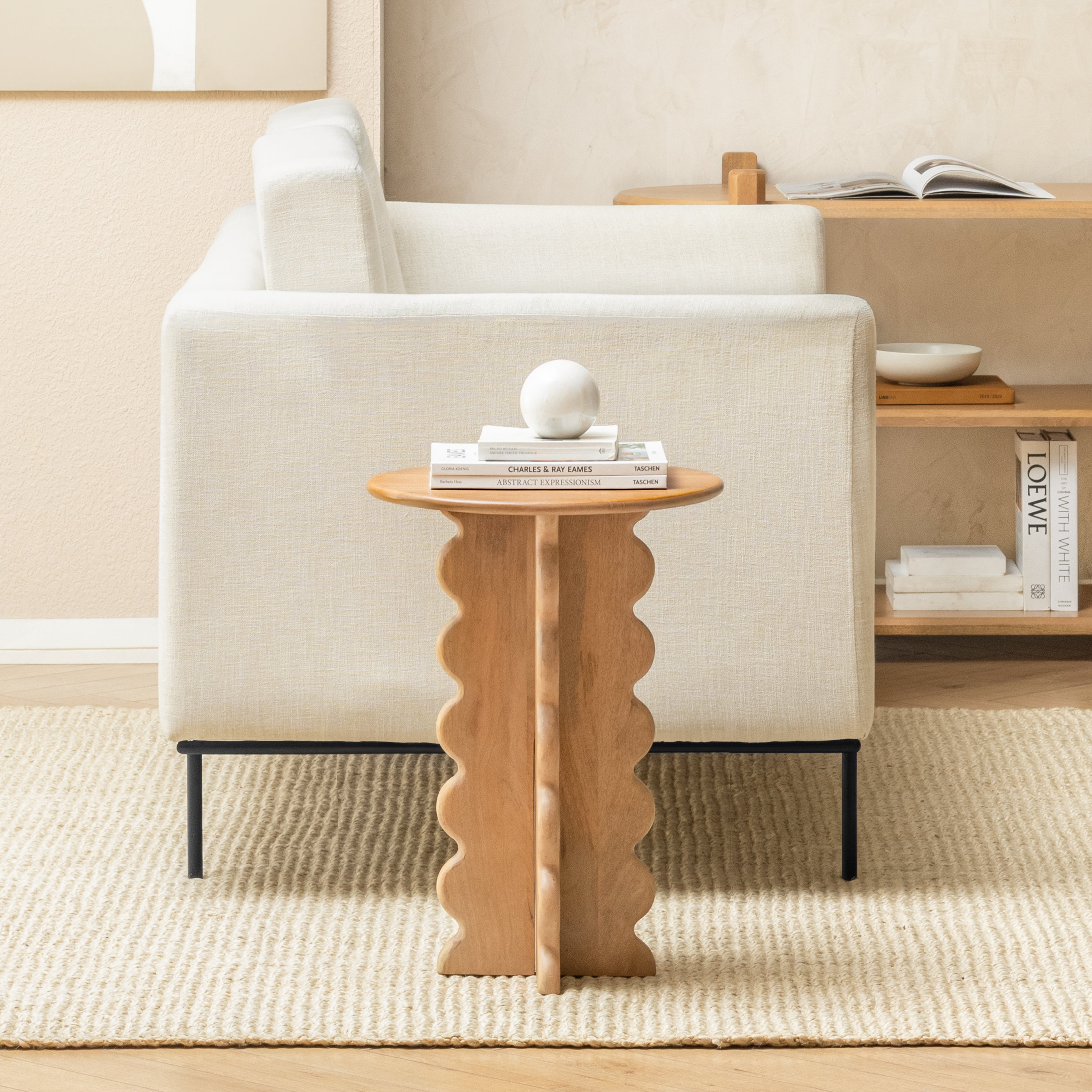 Elisa Solid Wood End Table - Blonde Natural