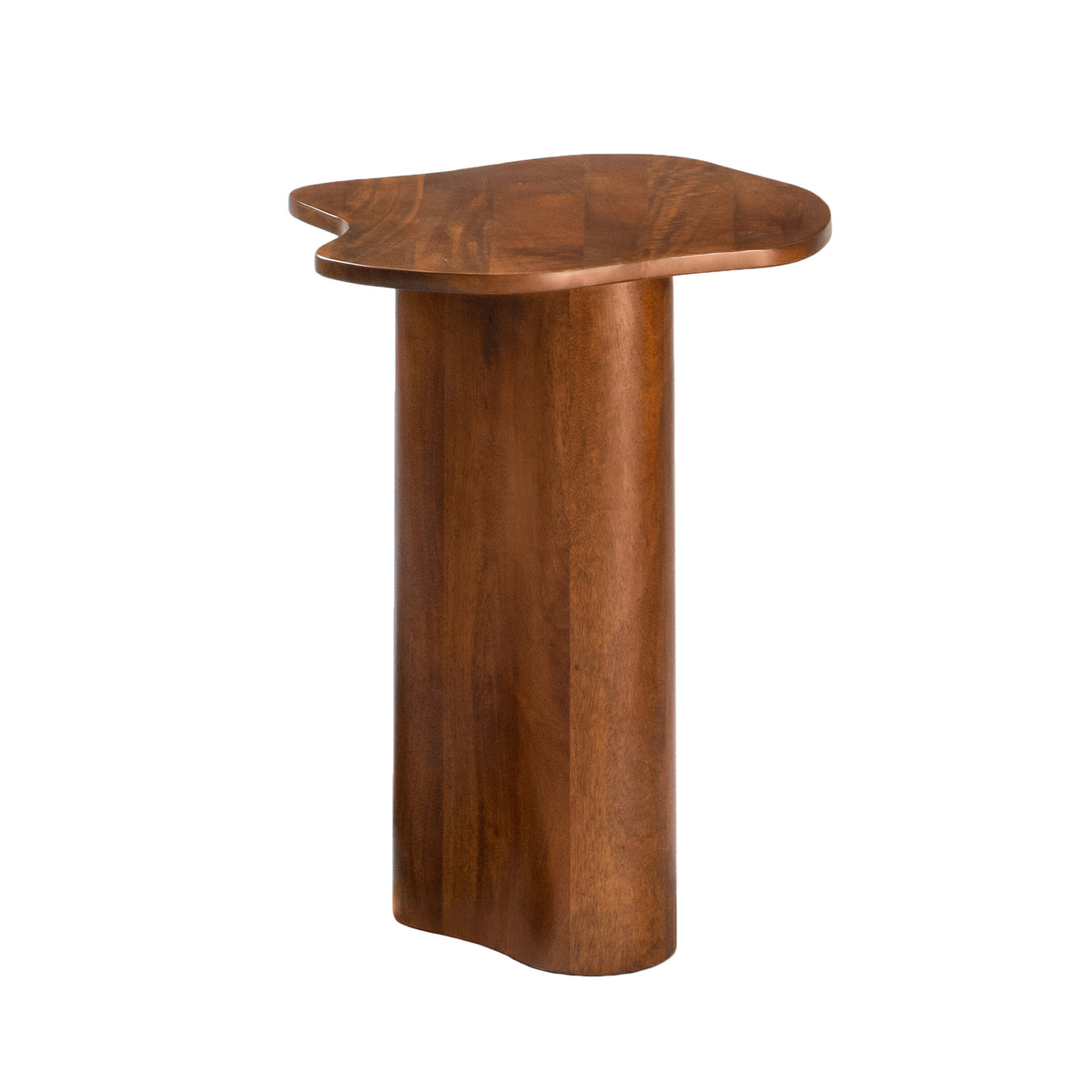 Daphne Solid Mango Wood End Table - Walnut