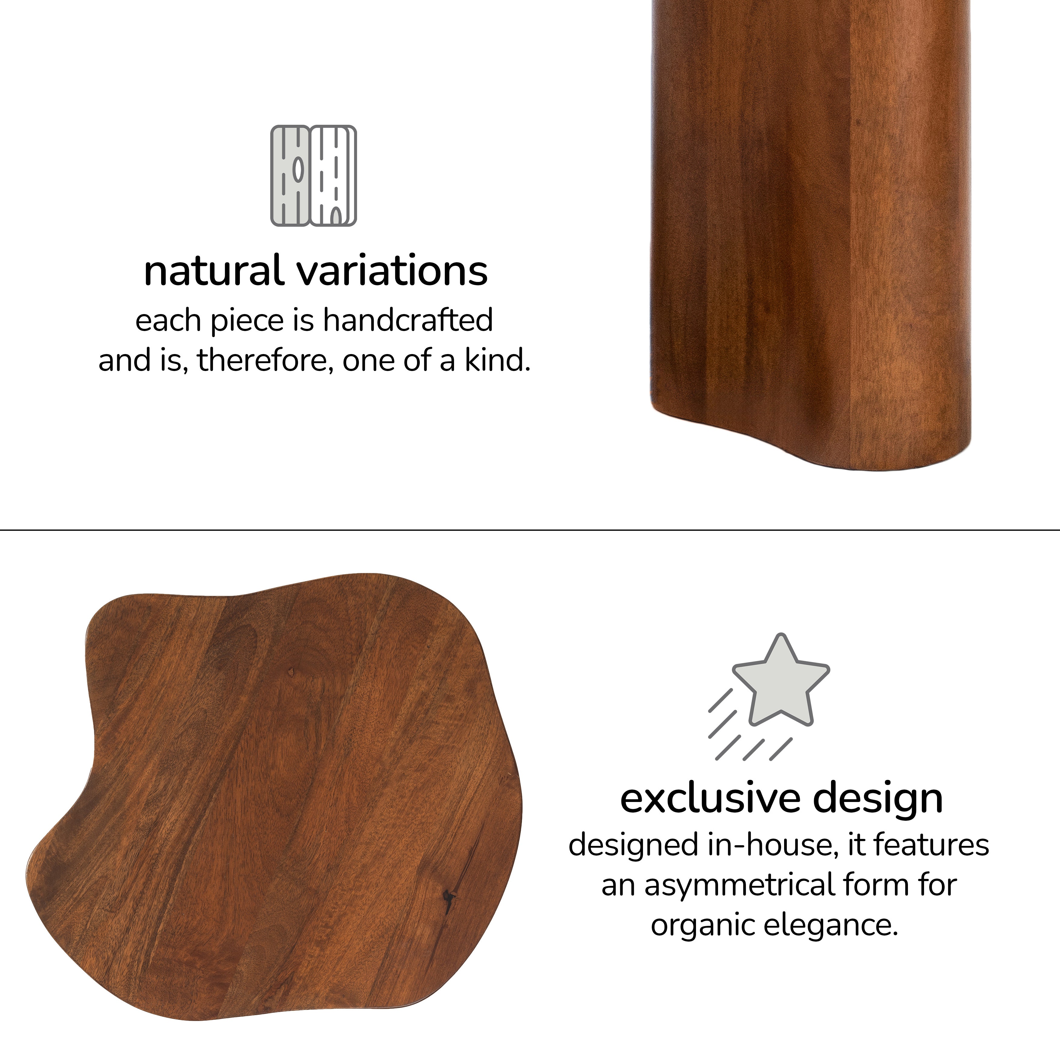 Daphne Solid Mango Wood End Table