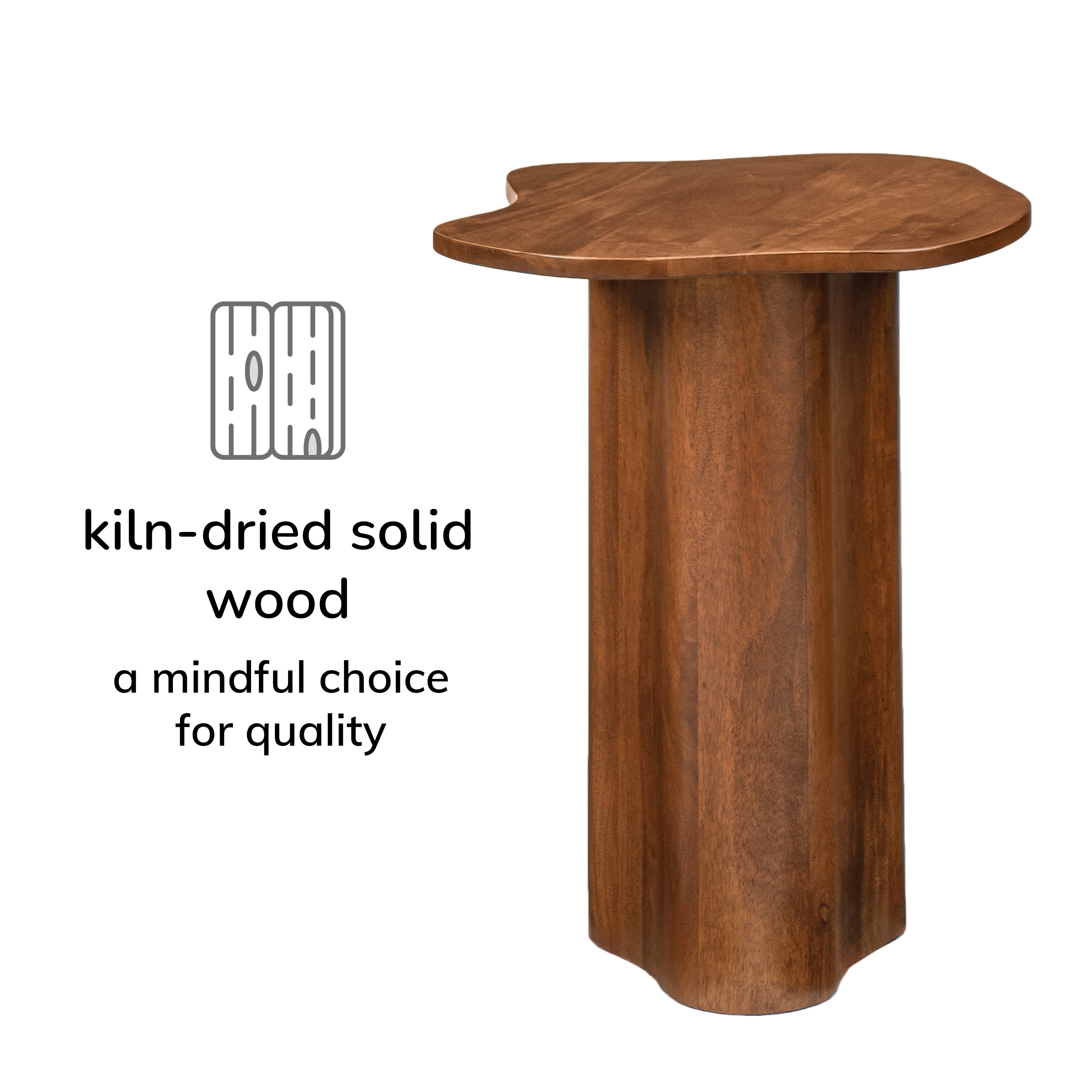 Daphne Solid Mango Wood End Table