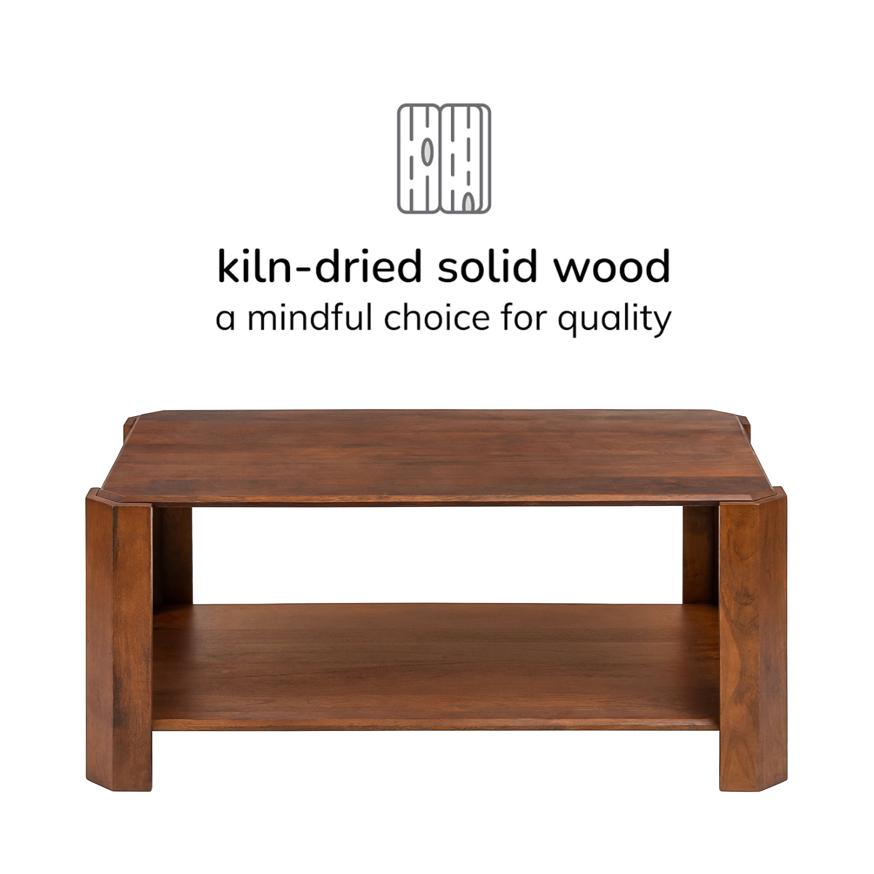 Laurey Solid Wood Coffee Table - Walnut