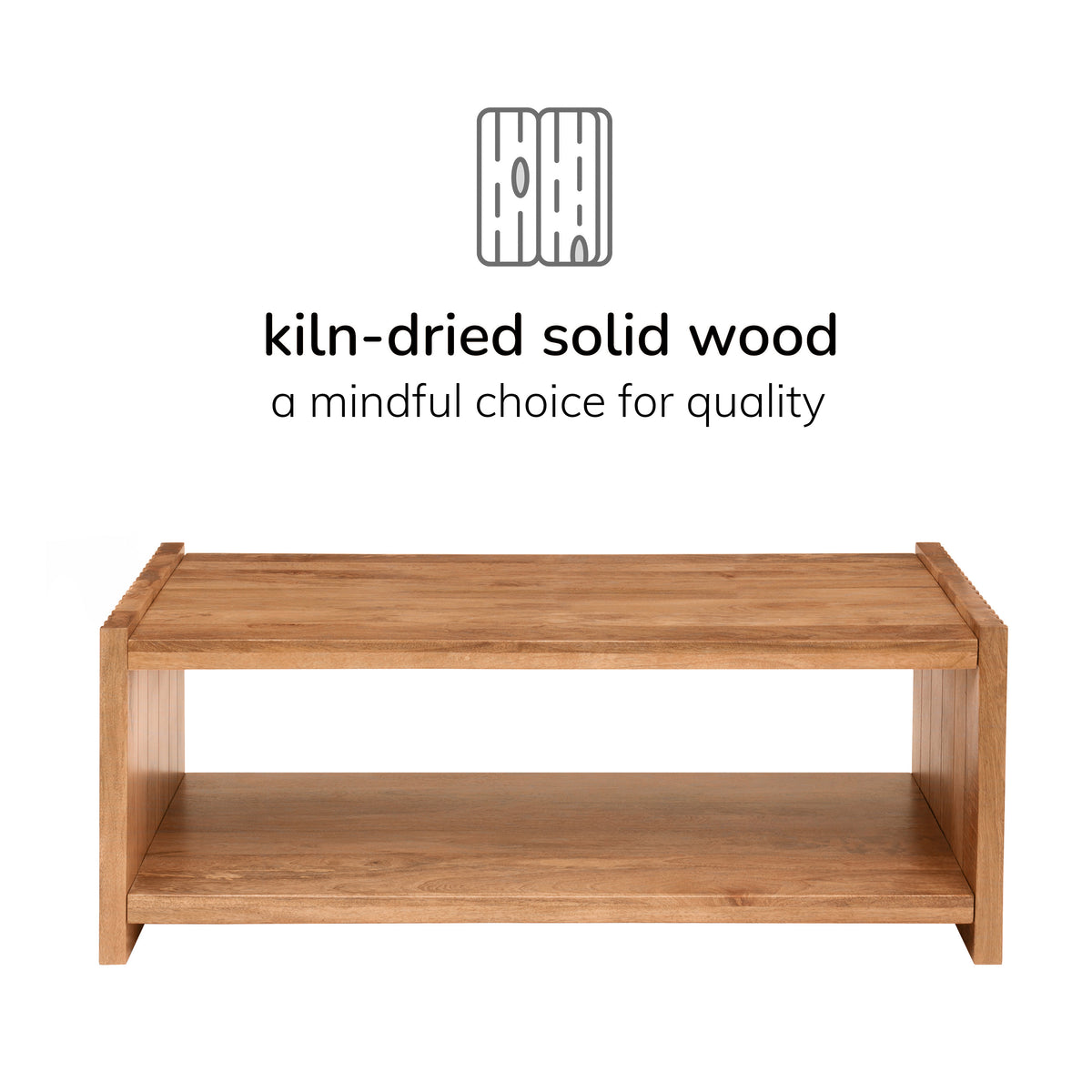 Marli Solid Wood Coffee Table - Mid Tone Honey