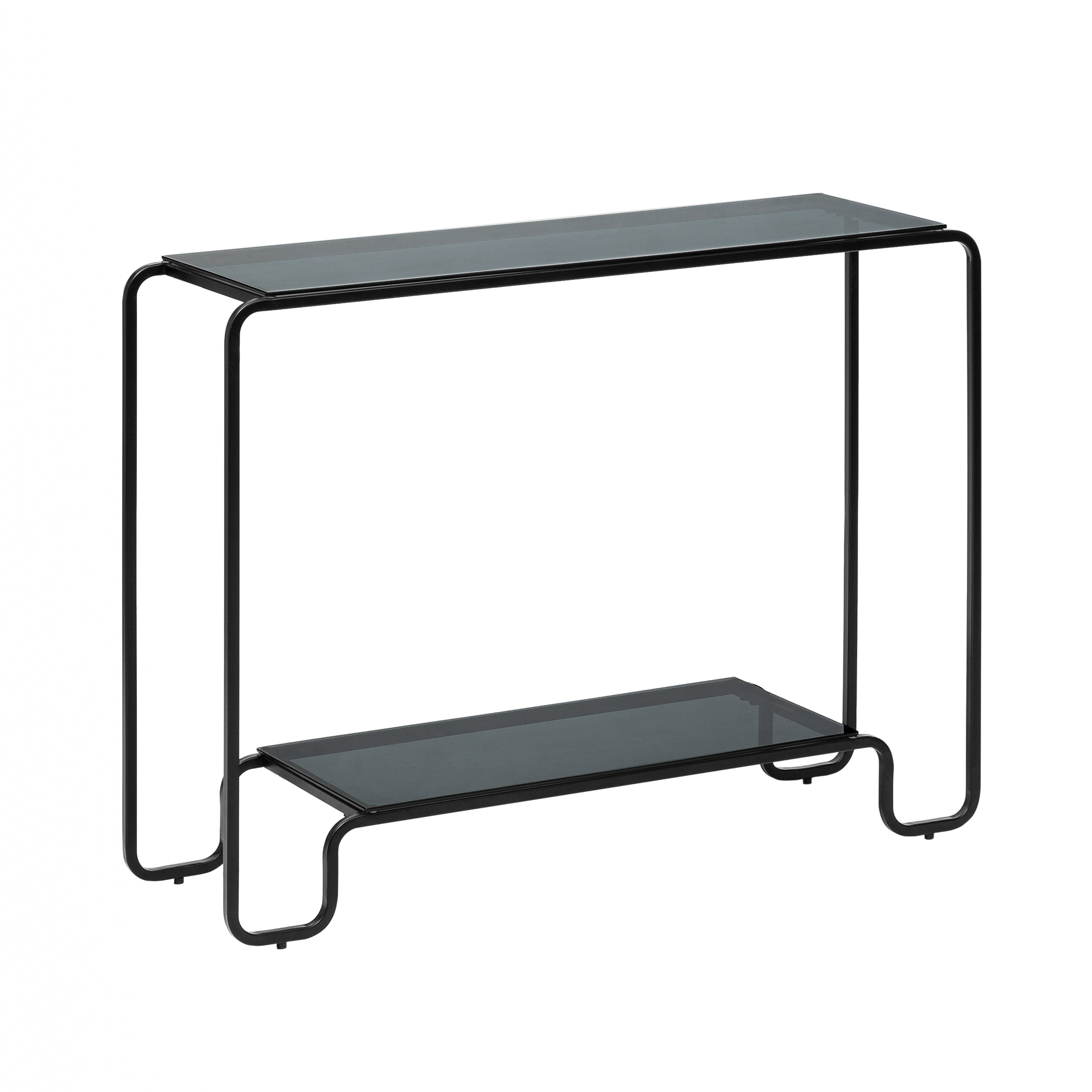 Flint Iron & Glass Console Table - Black