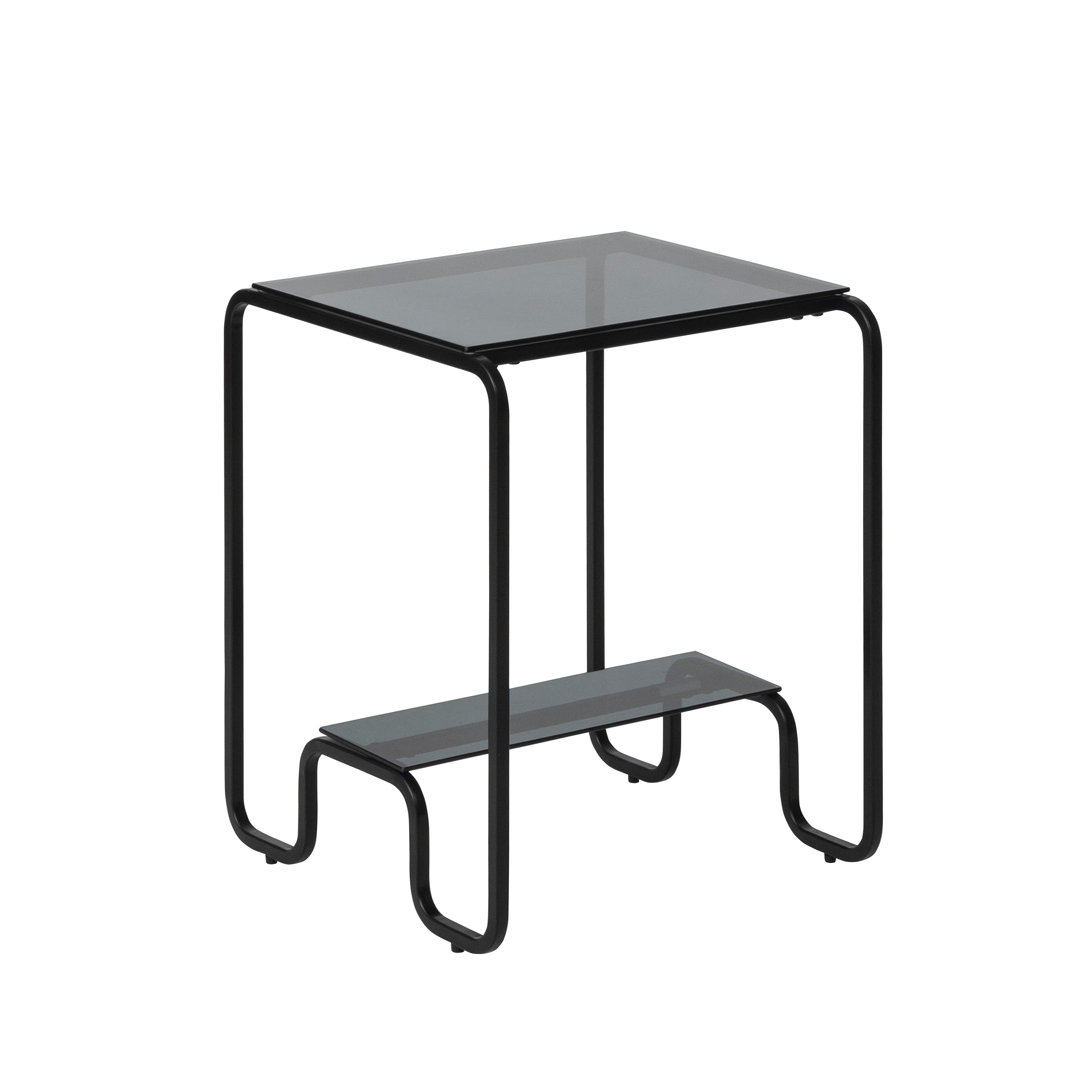 River Iron & Glass End Table - Black