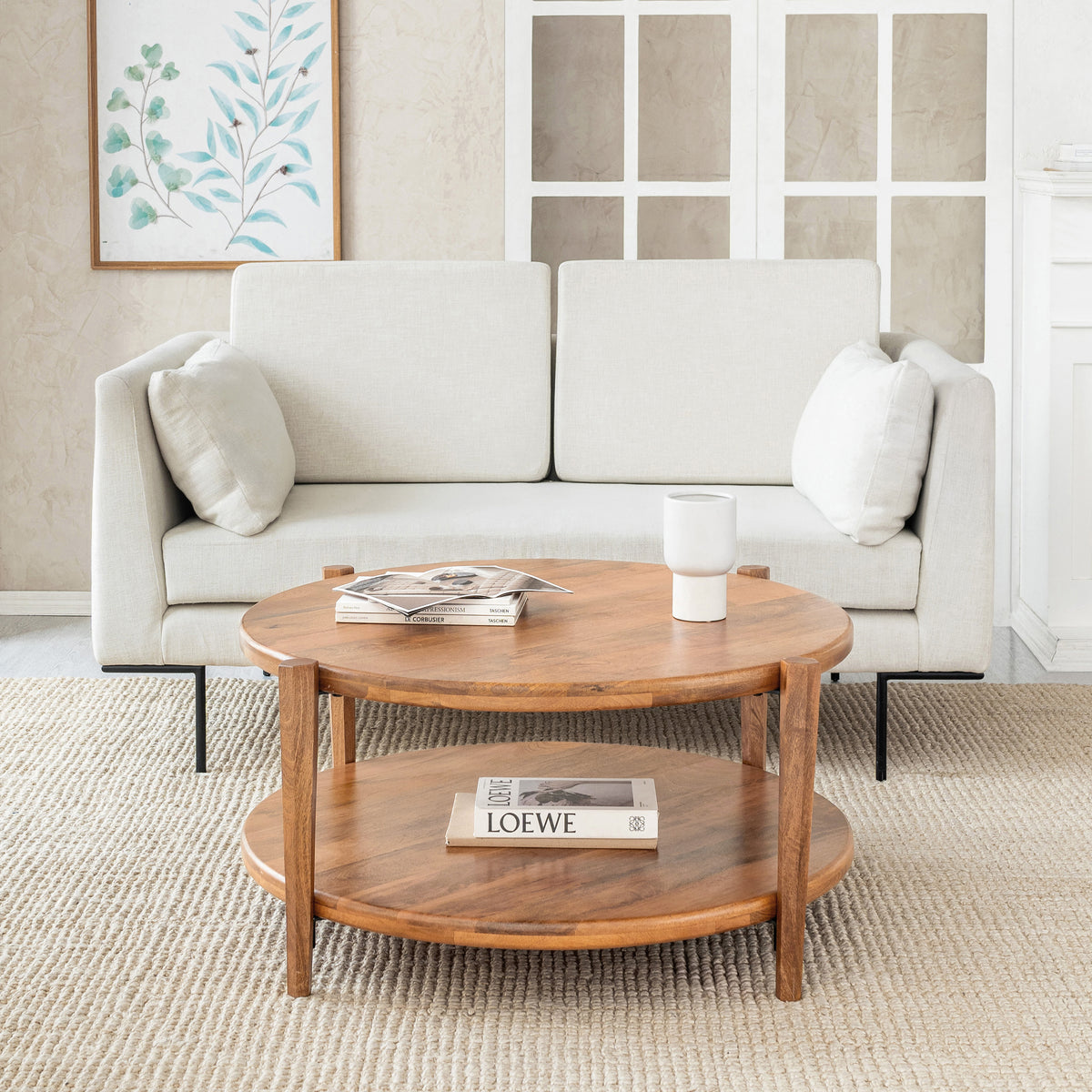 Cherokee Solid Wood Coffee Table - Mid Tone Honey