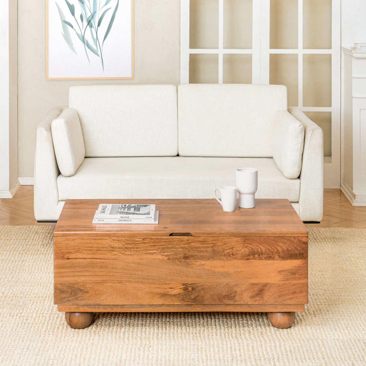 Flintoff Solid Wood Coffee Table - Mid Tone Honey