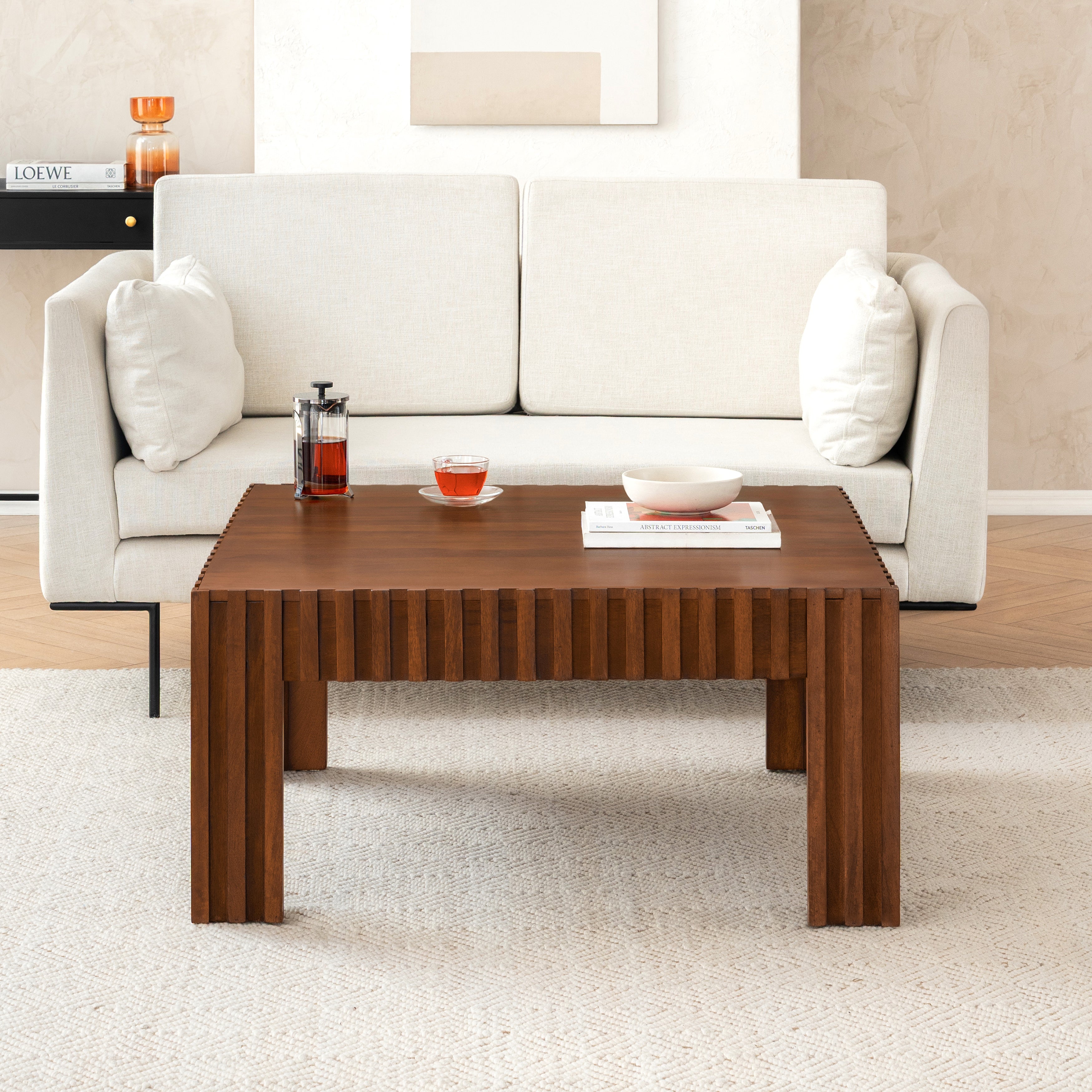 Fritz Solid Wood Coffee Table - Walnut