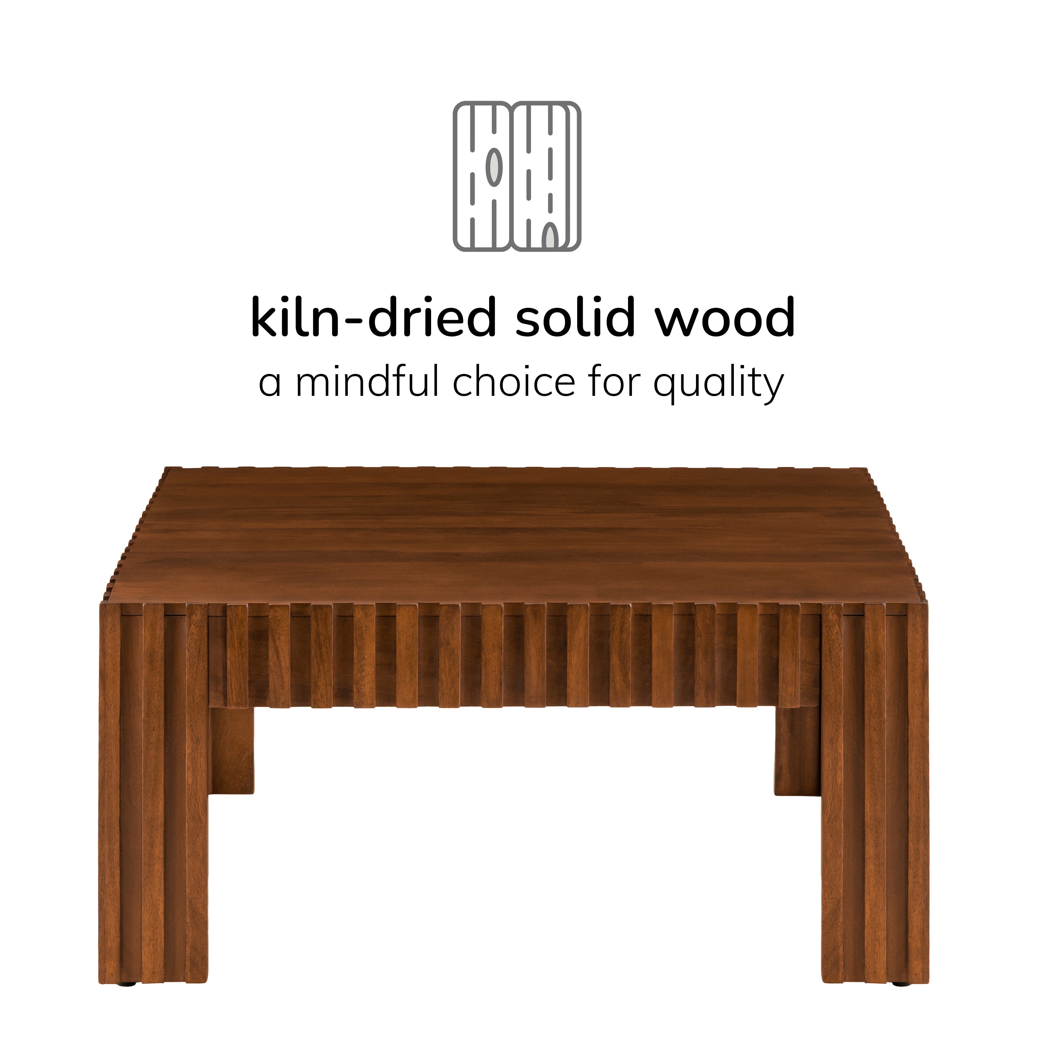 Fritz Solid Wood Coffee Table - Walnut