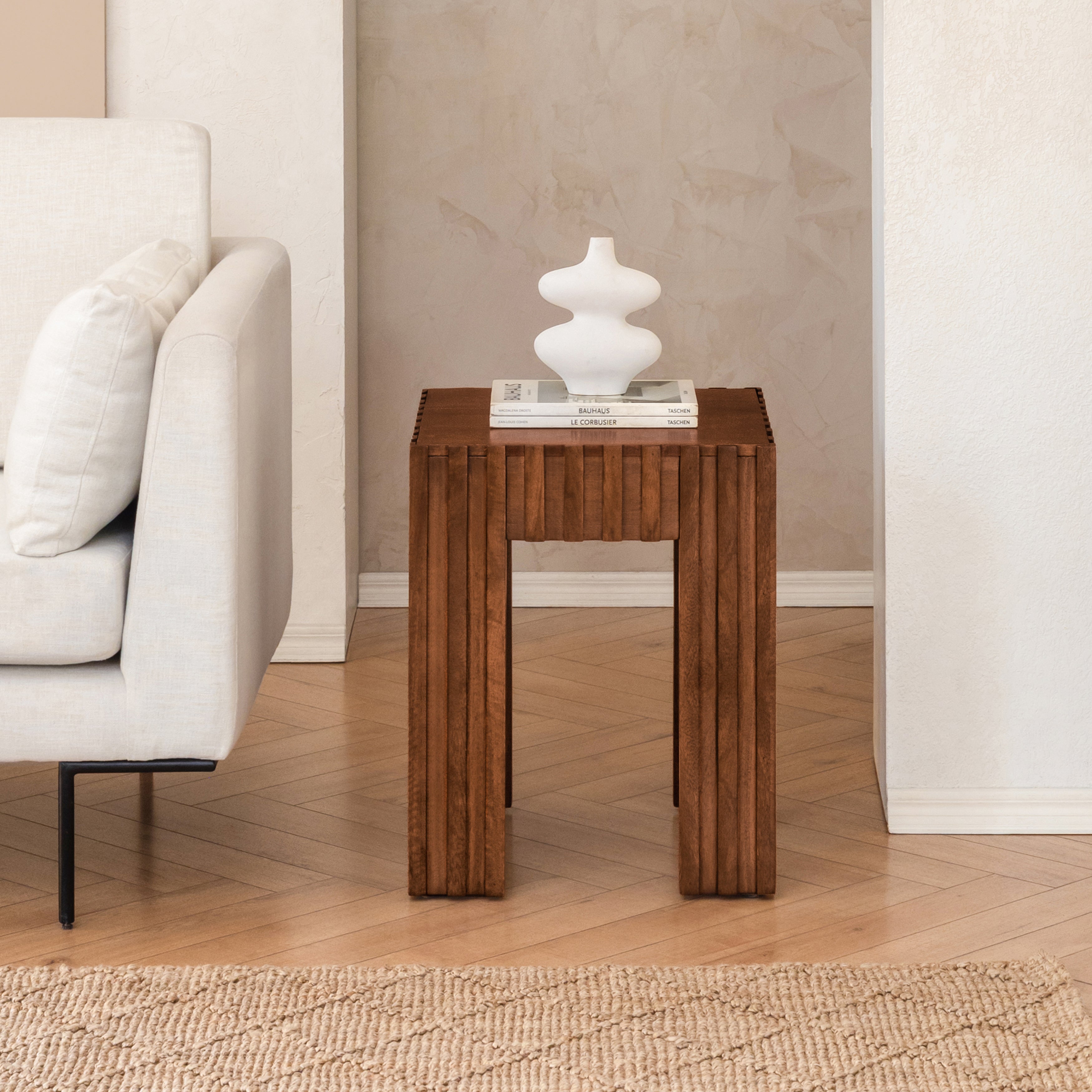 Fritz Solid Wood End Table - Walnut