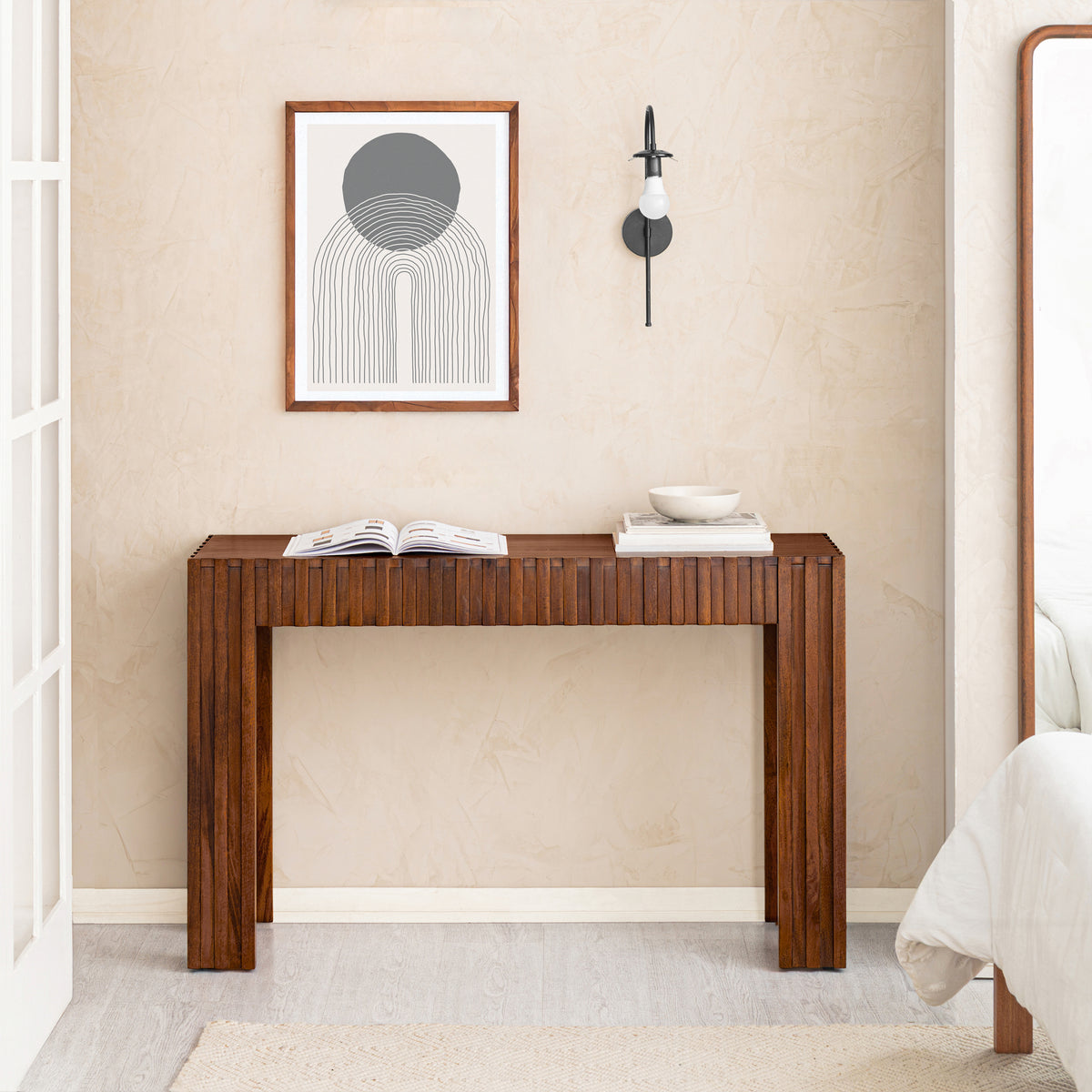 Fritz Solid Wood Console Table - Walnut