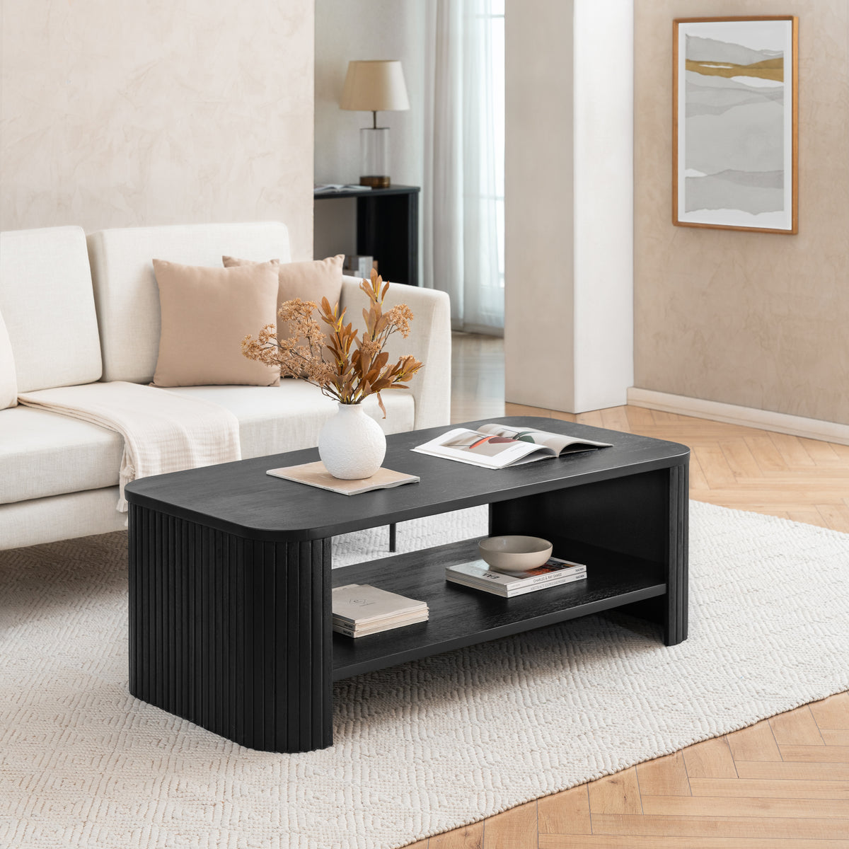 Warwick Solid Wood Coffee Table - Black